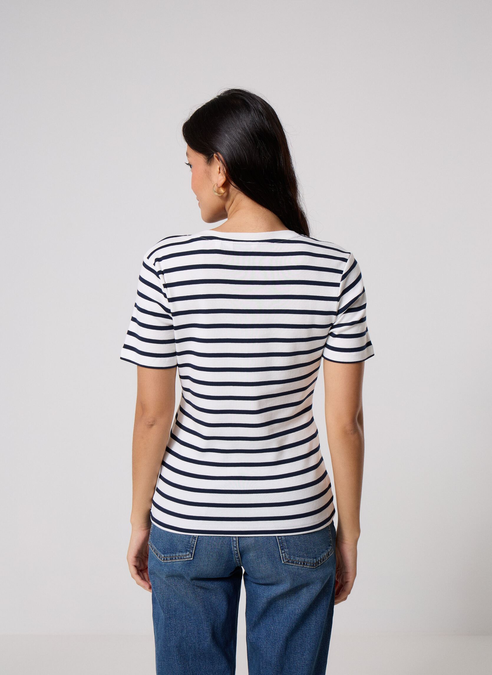 T-shirts met korte mouwen Slim Cody V-Nk Ss dames blauw Tommy Hilfiger T-shirts met korte mouwen Slim Cody V-Nk Ss dames blauw Breton/ Ecu/ Dark Night Navy