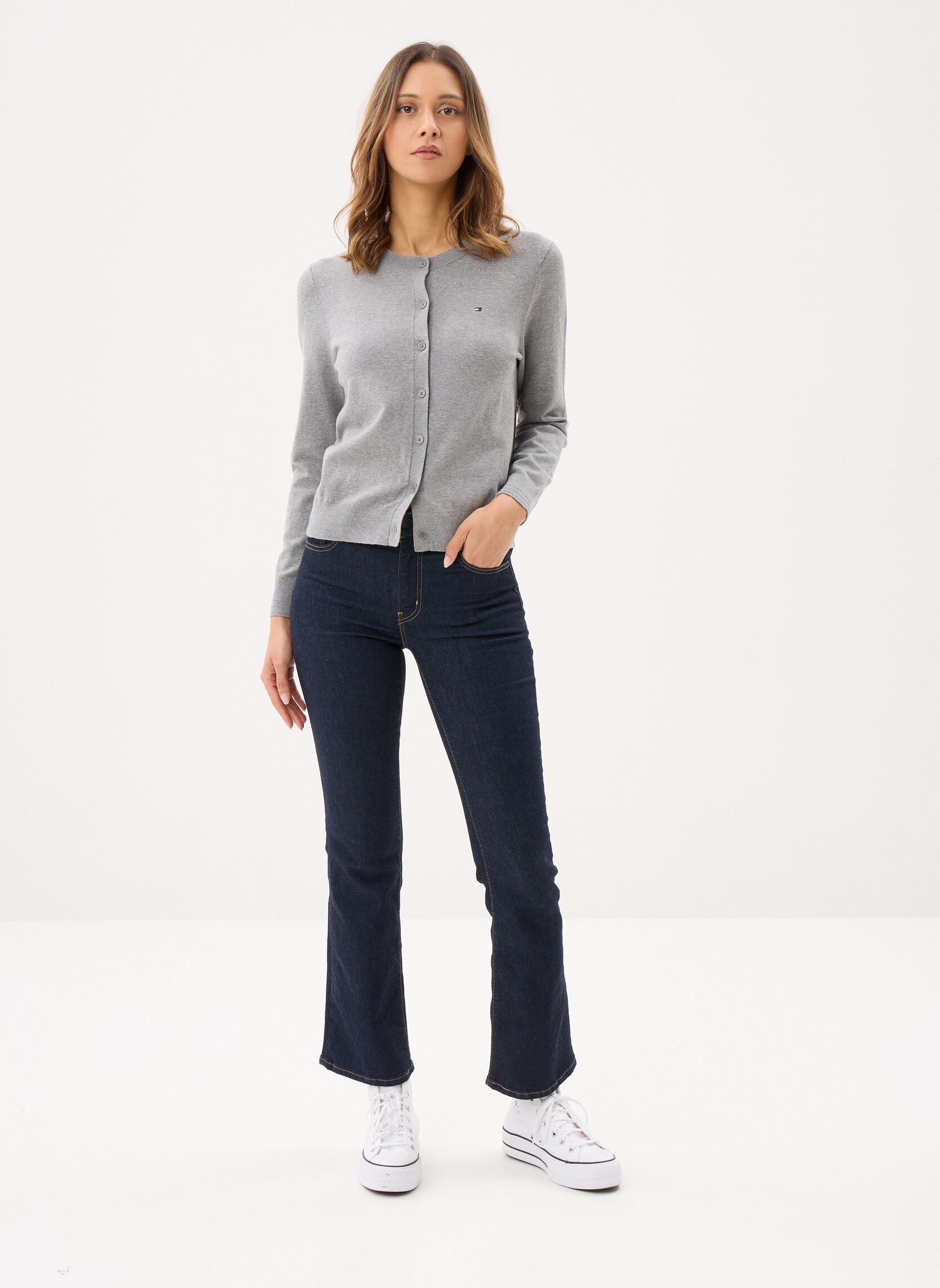 Chalecos Co Jersey Fine Gg C mujer gris Tommy Hilfiger Chalecos Co Jersey Fine Gg C mujer gris MED HEATHER GREY