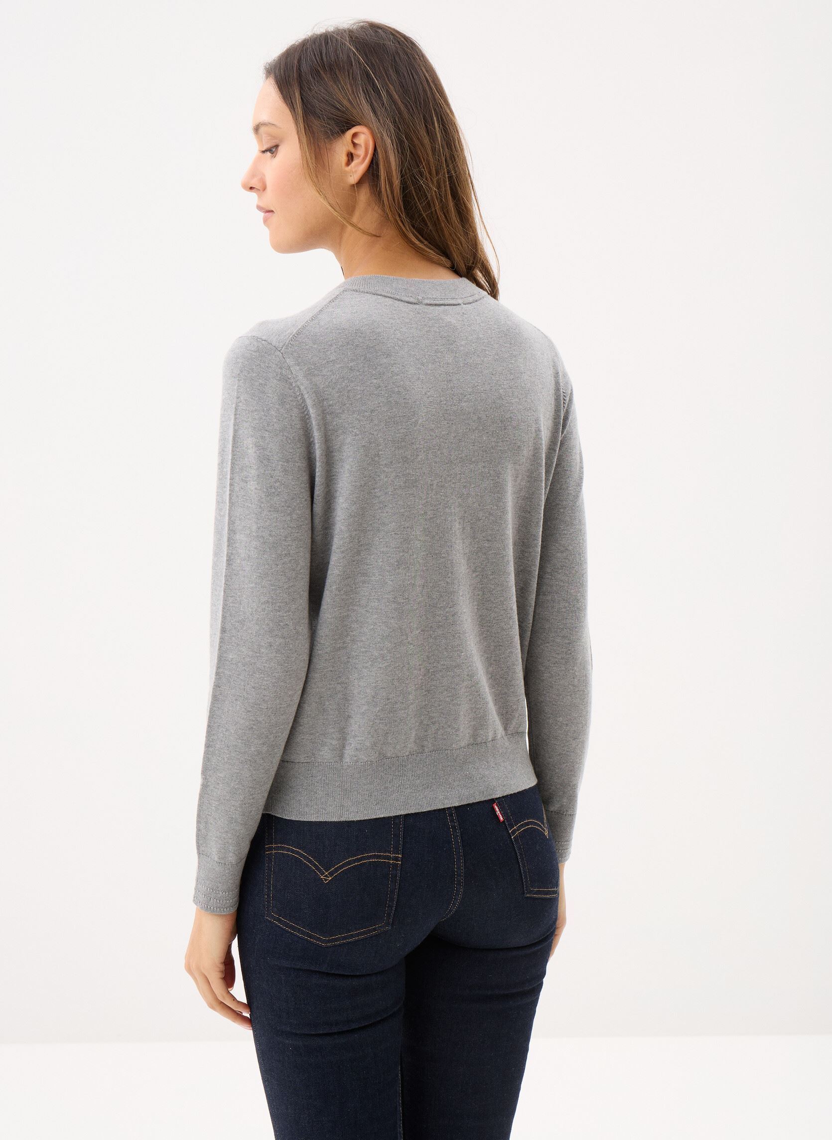 Chalecos Co Jersey Fine Gg C mujer gris Tommy Hilfiger Chalecos Co Jersey Fine Gg C mujer gris MED HEATHER GREY
