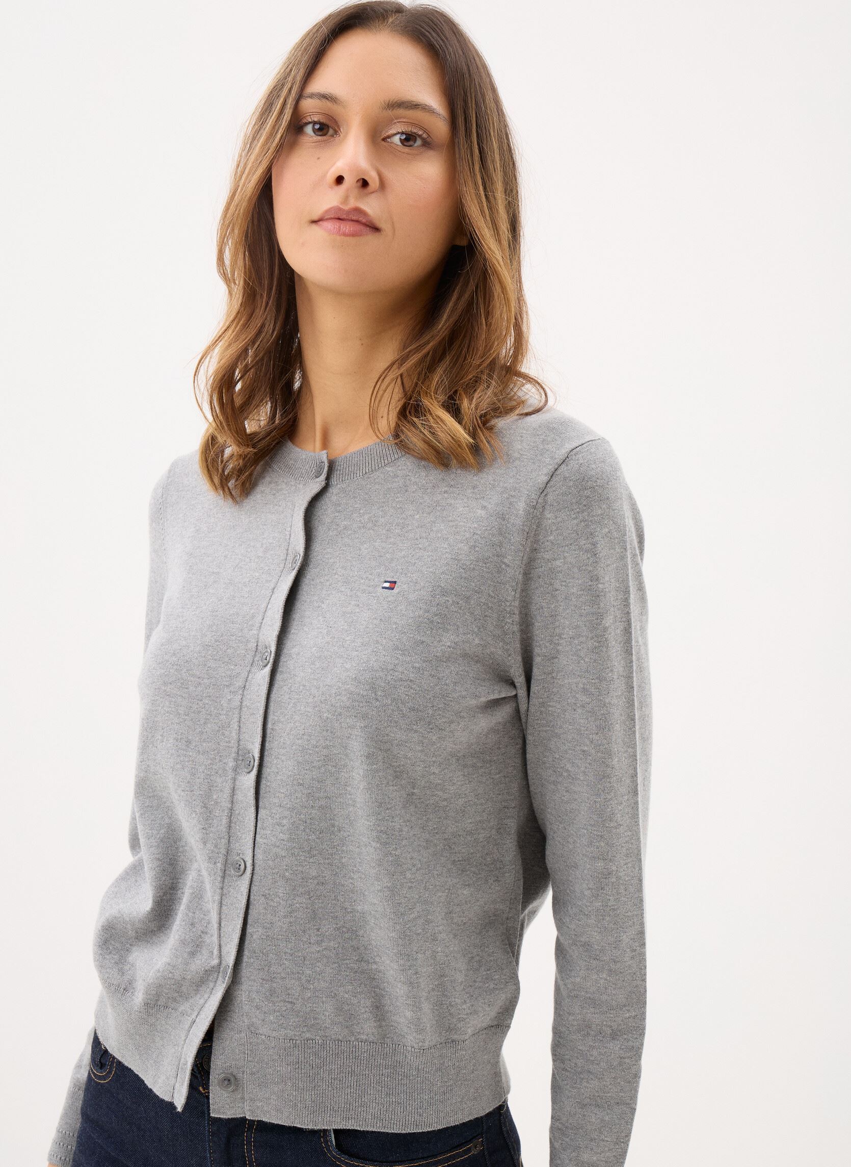 Cardigan droit en maille fine - vue 3