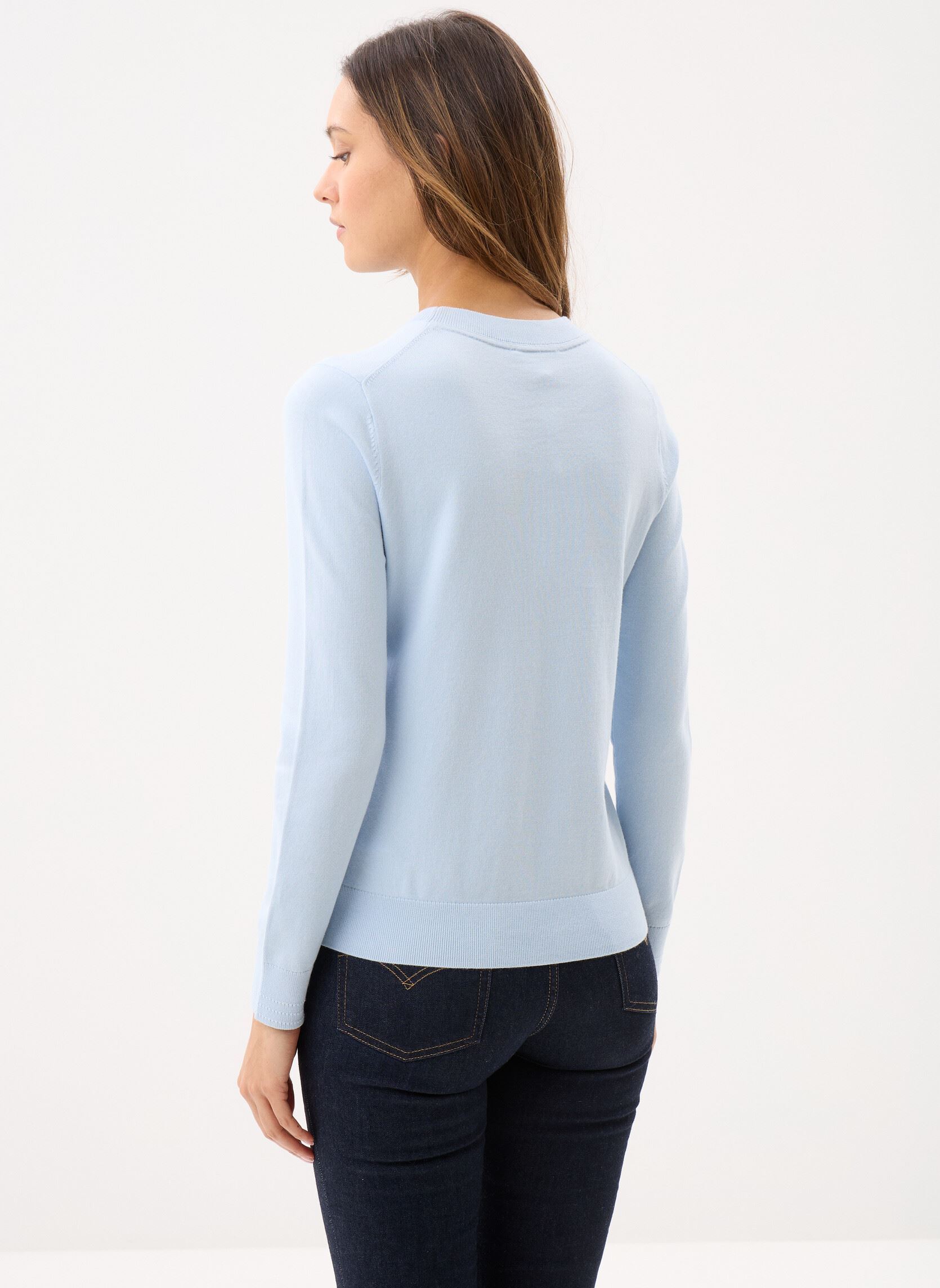 Pulls Co Jersey Stitch Ls femme bleu Tommy Hilfiger Pulls Co Jersey Stitch Ls femme bleu BREEZY BLUE