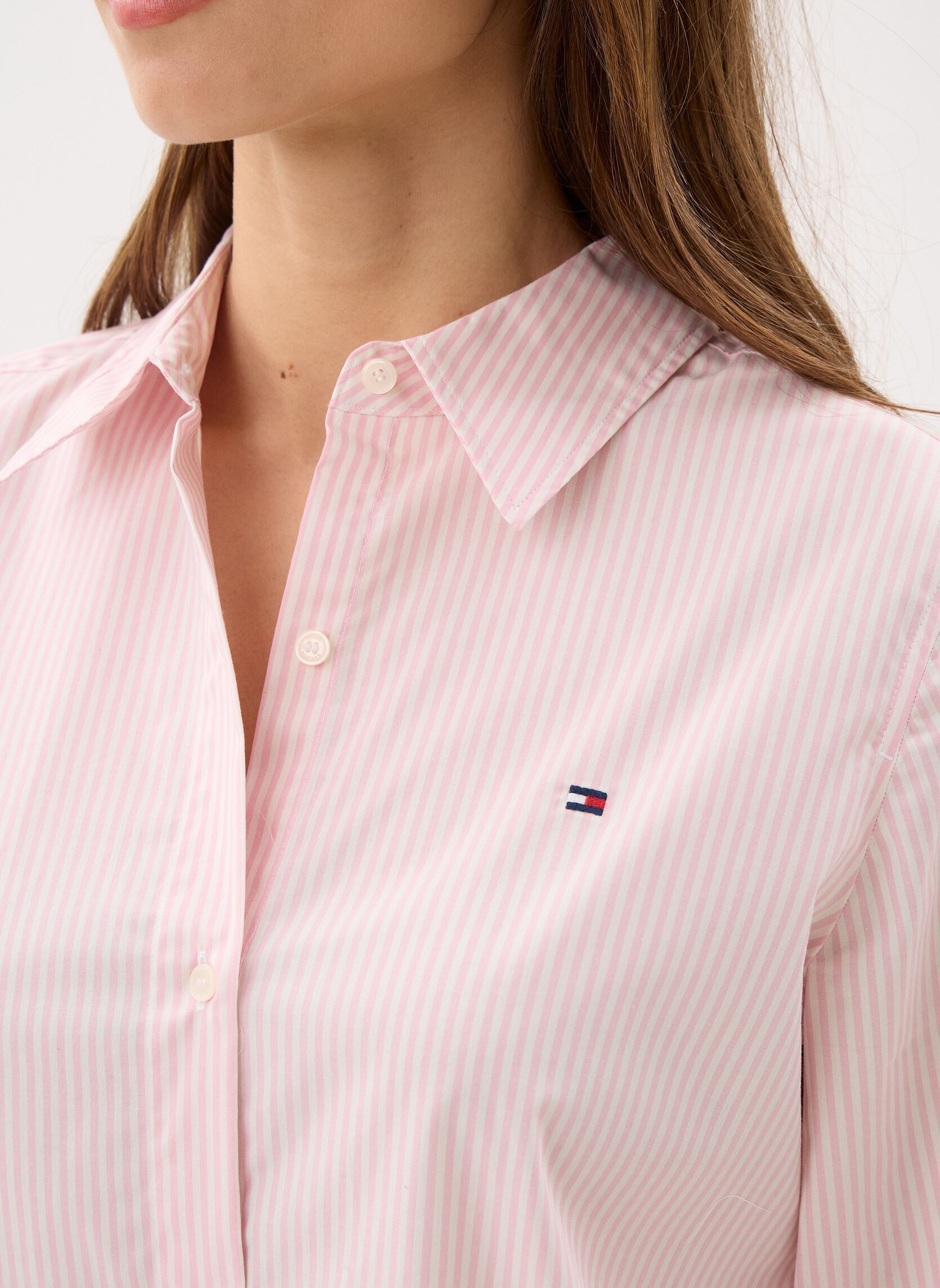 Lange mouw overhemden Ess Poplin Regular S dames roze Tommy Hilfiger Lange mouw overhemden Ess Poplin Regular S dames roze Classic Ithaca Stp Bonita Pink