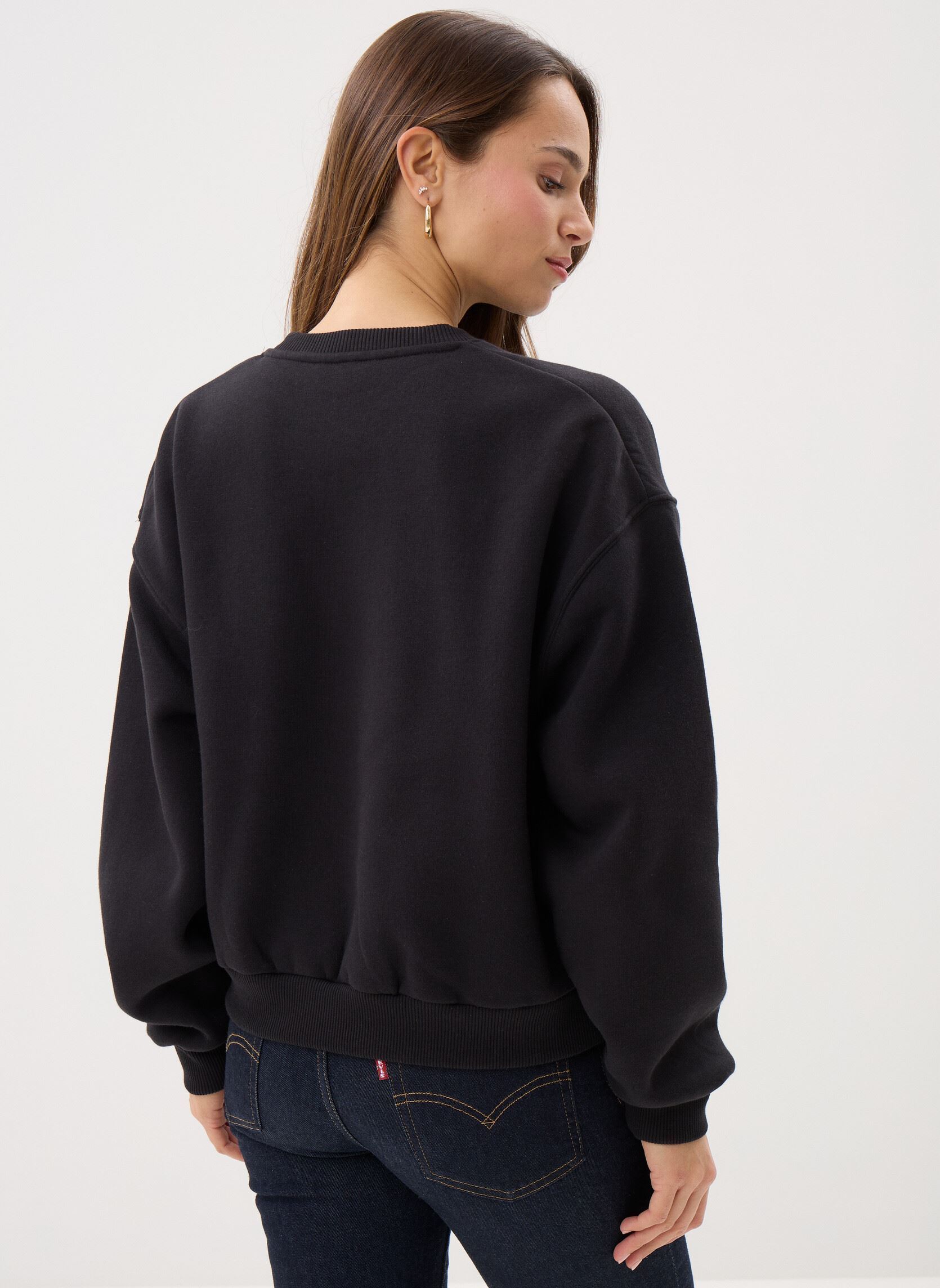 Sweater Corp Logo Mdrn Swtsr dames zwart Tommy Hilfiger Sweater Corp Logo Mdrn Swtsr dames zwart BLACK
