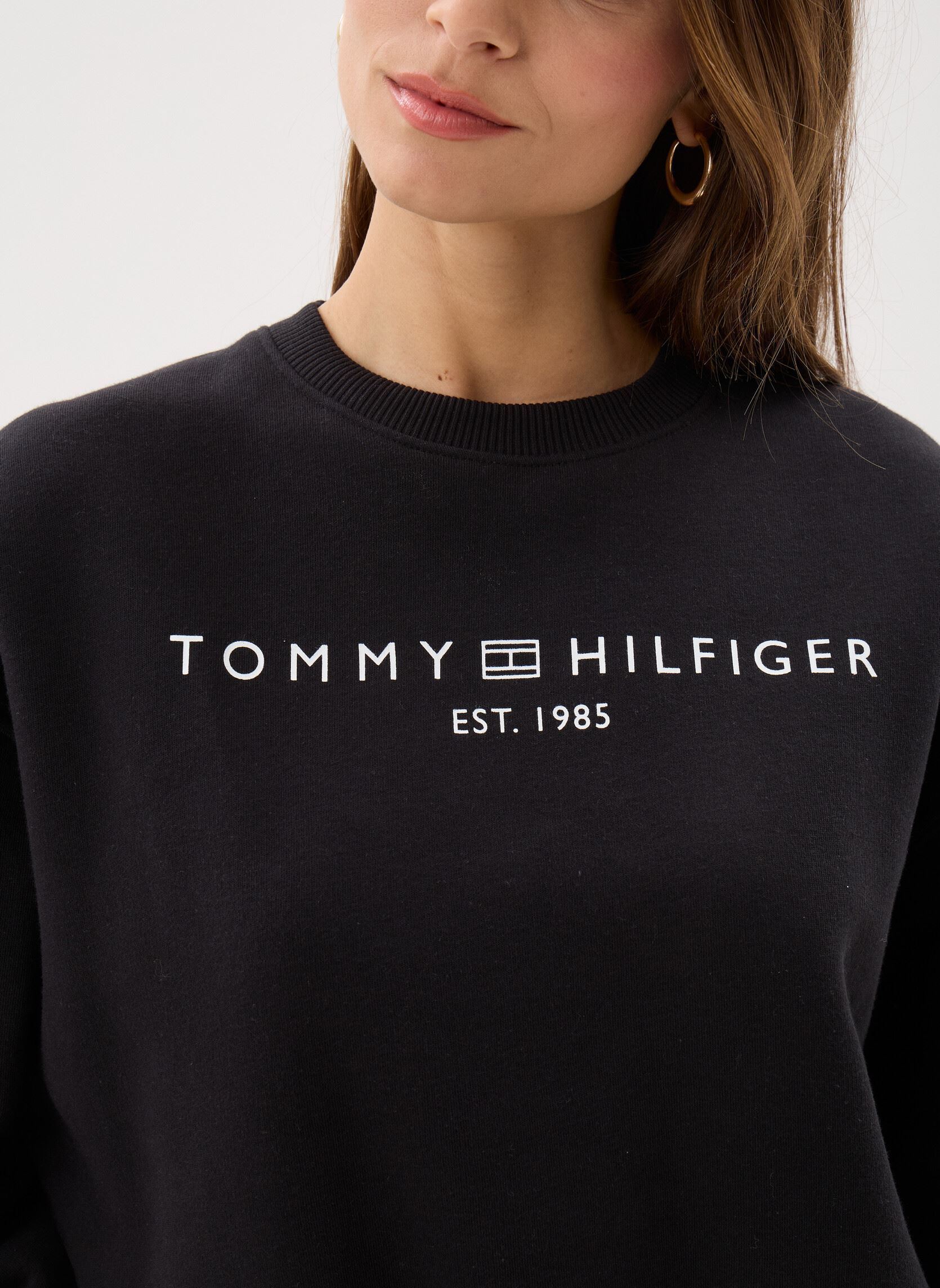 Sweater Corp Logo Mdrn Swtsr dames zwart Tommy Hilfiger Sweater Corp Logo Mdrn Swtsr dames zwart BLACK