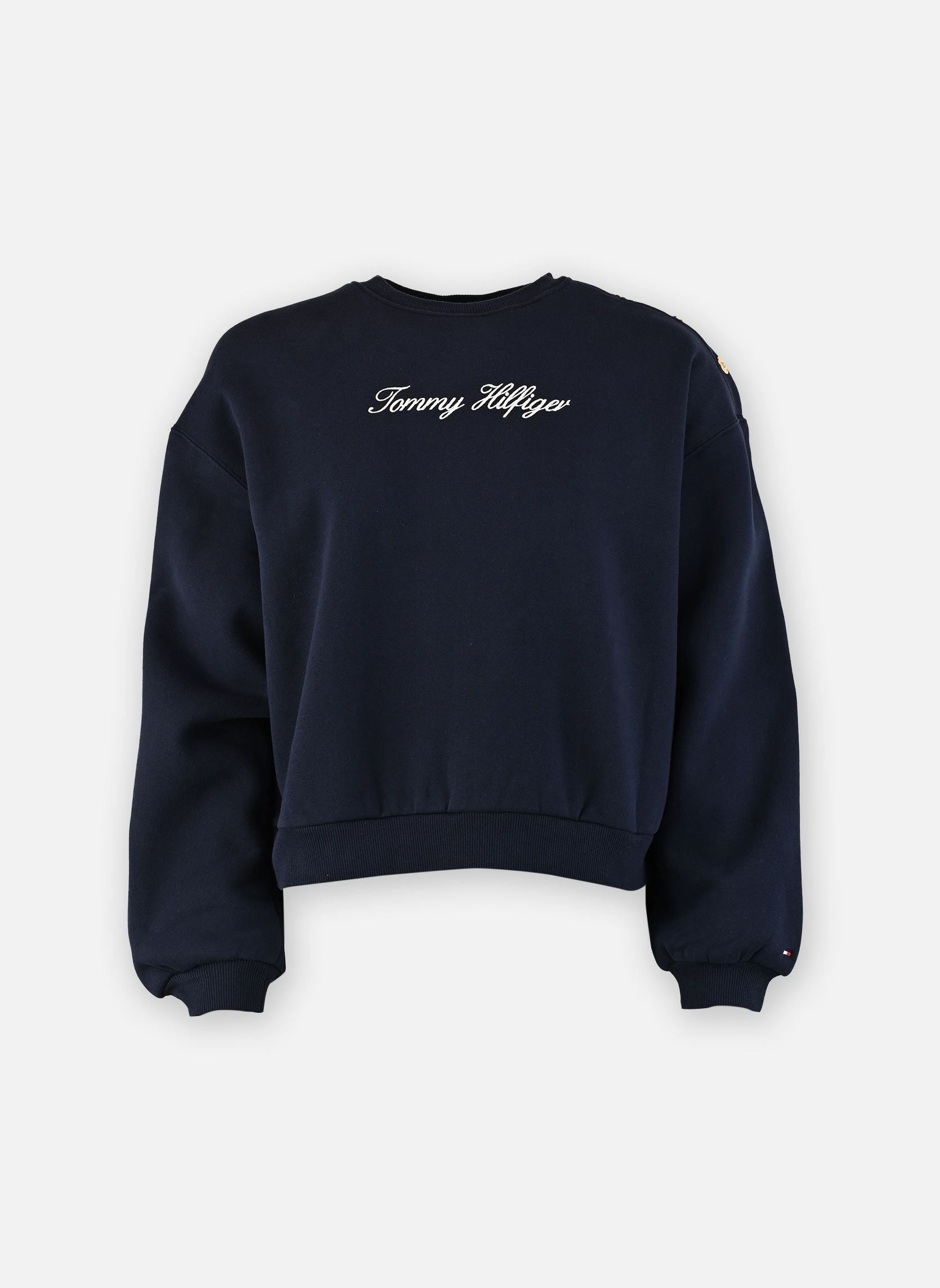 Vêtements Tommy Hilfiger Gold Btn Script Flee WW0WW47837C1G pour Femme