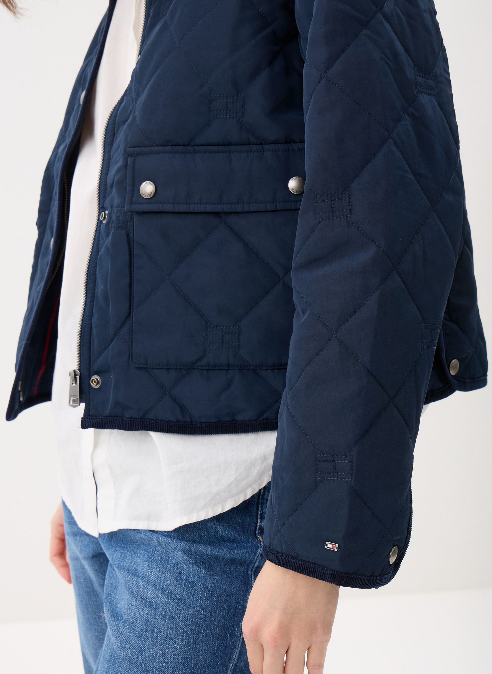 Jassen Padded Flag Quilted dames blauw Tommy Hilfiger Jassen Padded Flag Quilted dames blauw DARK NIGHT NAVY