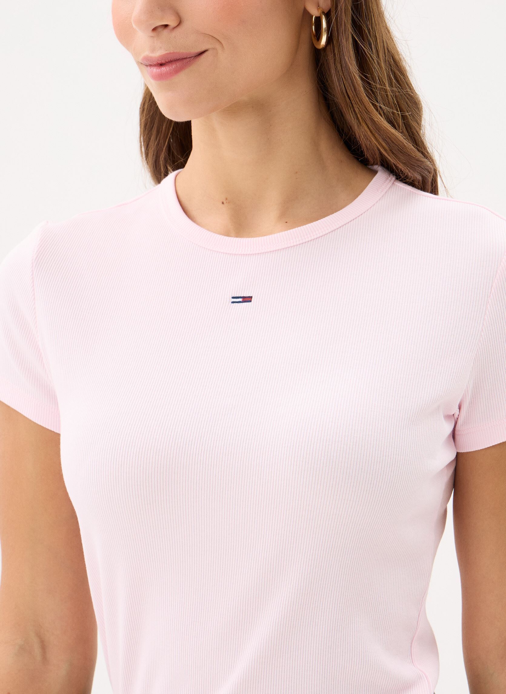 Kurzarm-T-Shirts Tjw Slim Essential R DW0DW17383TOG damen rosa Tommy Jeans Kurzarm-T-Shirts Tjw Slim Essential R DW0DW17383TOG damen rosa LIGHT PINK