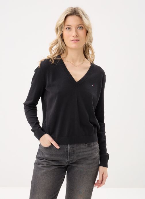 Tommy Jeans Pulls Tjw Essential Vneck femme noir