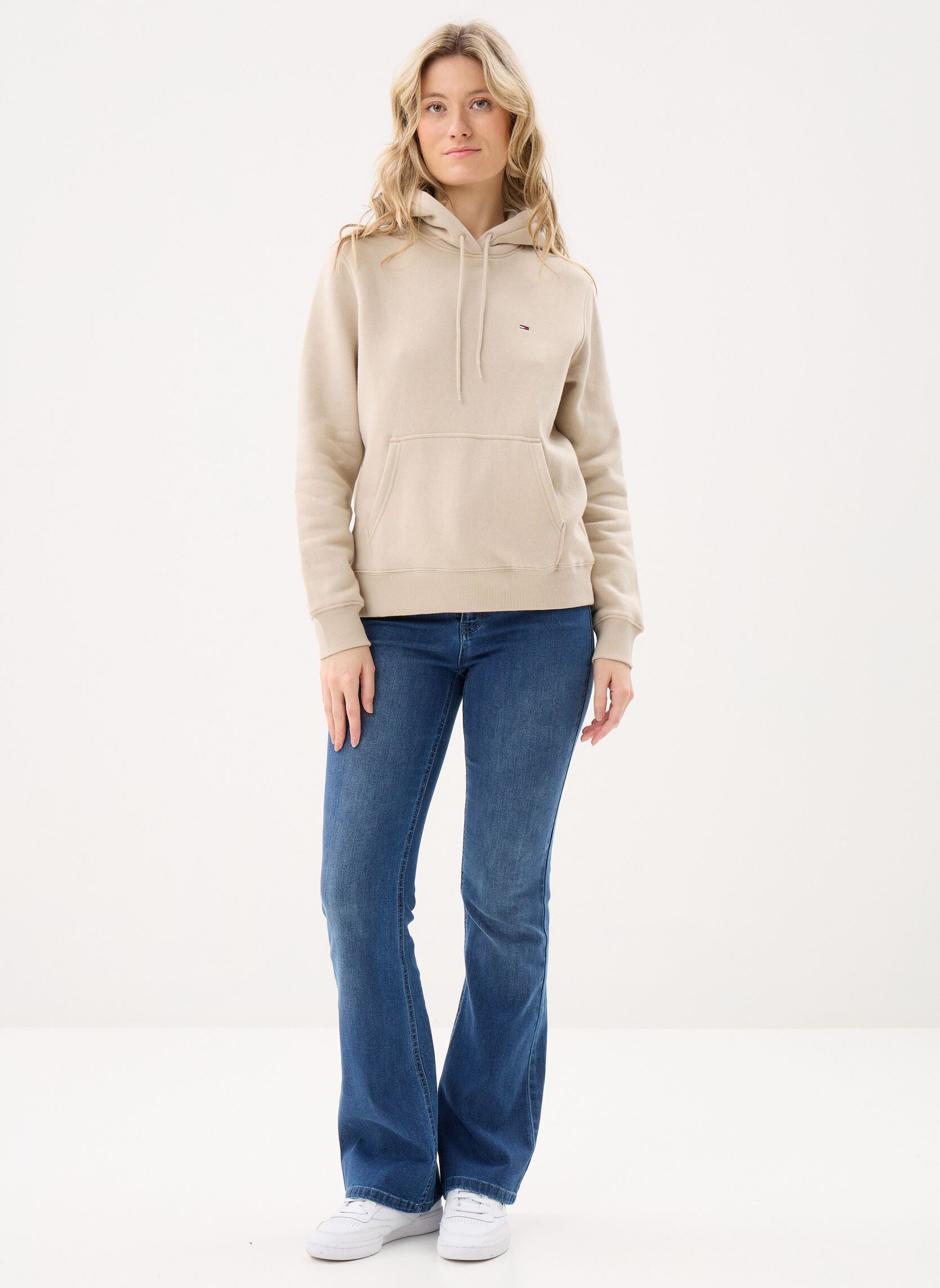 Kapuzenpullover Tjw Reg S Flag Hoodi damen beige Tommy Jeans Kapuzenpullover Tjw Reg S Flag Hoodi damen beige Gulf Sand
