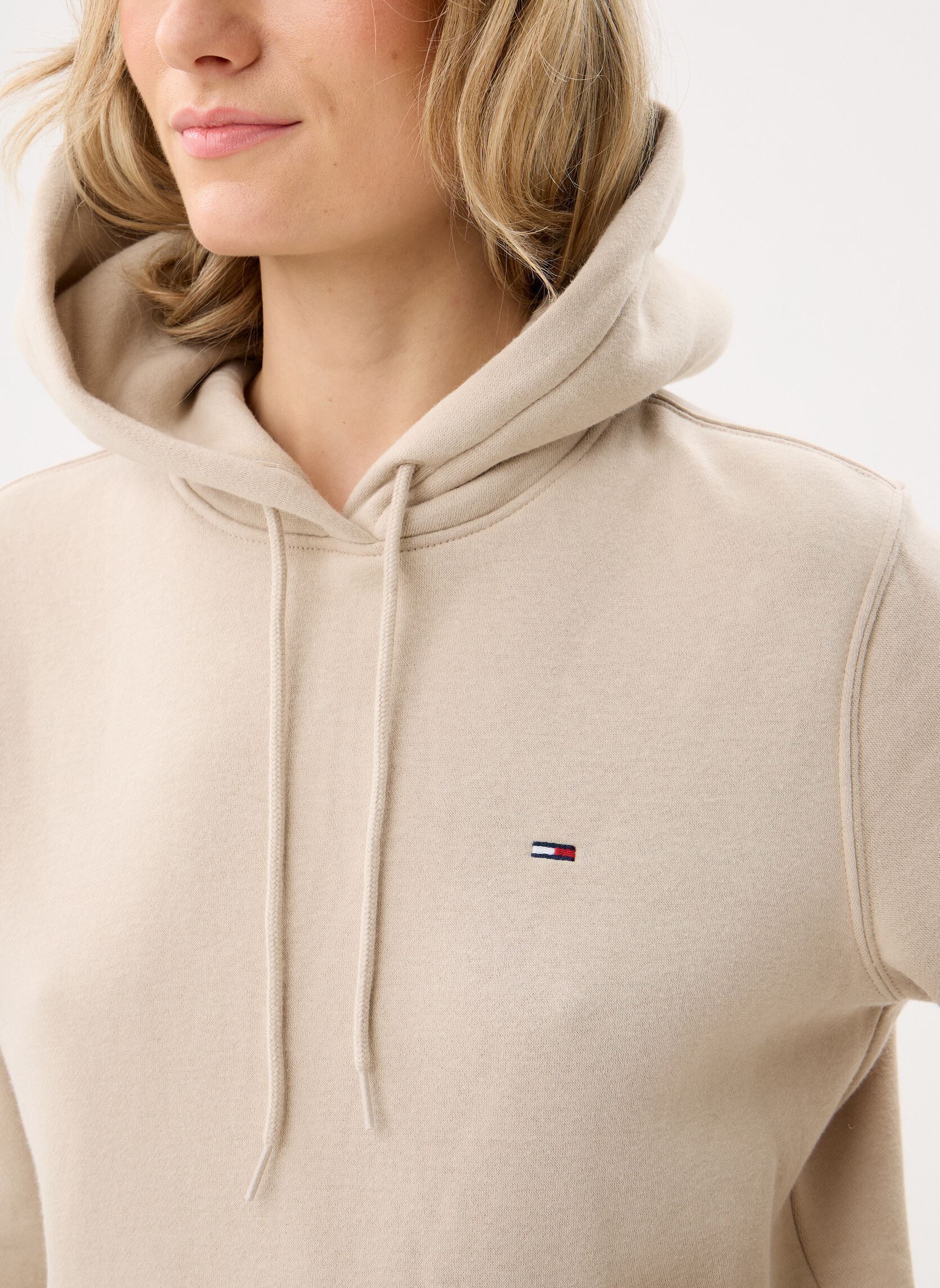 Kapuzenpullover Tjw Reg S Flag Hoodi damen beige Tommy Jeans Kapuzenpullover Tjw Reg S Flag Hoodi damen beige Gulf Sand