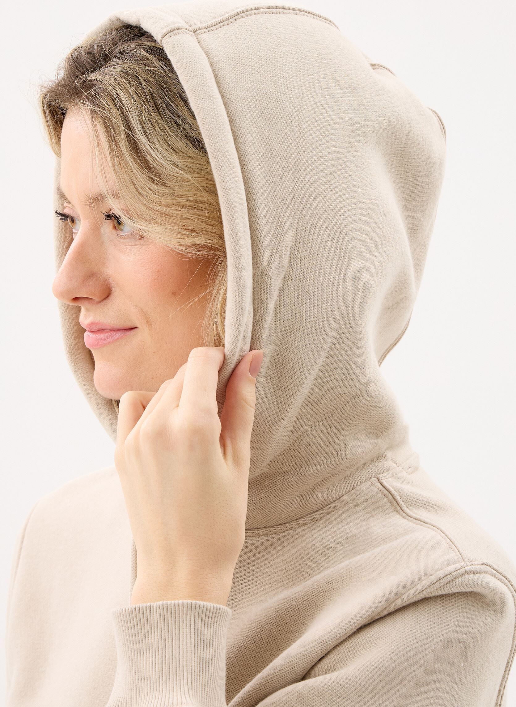 Kapuzenpullover Tjw Reg S Flag Hoodi damen beige Tommy Jeans Kapuzenpullover Tjw Reg S Flag Hoodi damen beige Gulf Sand