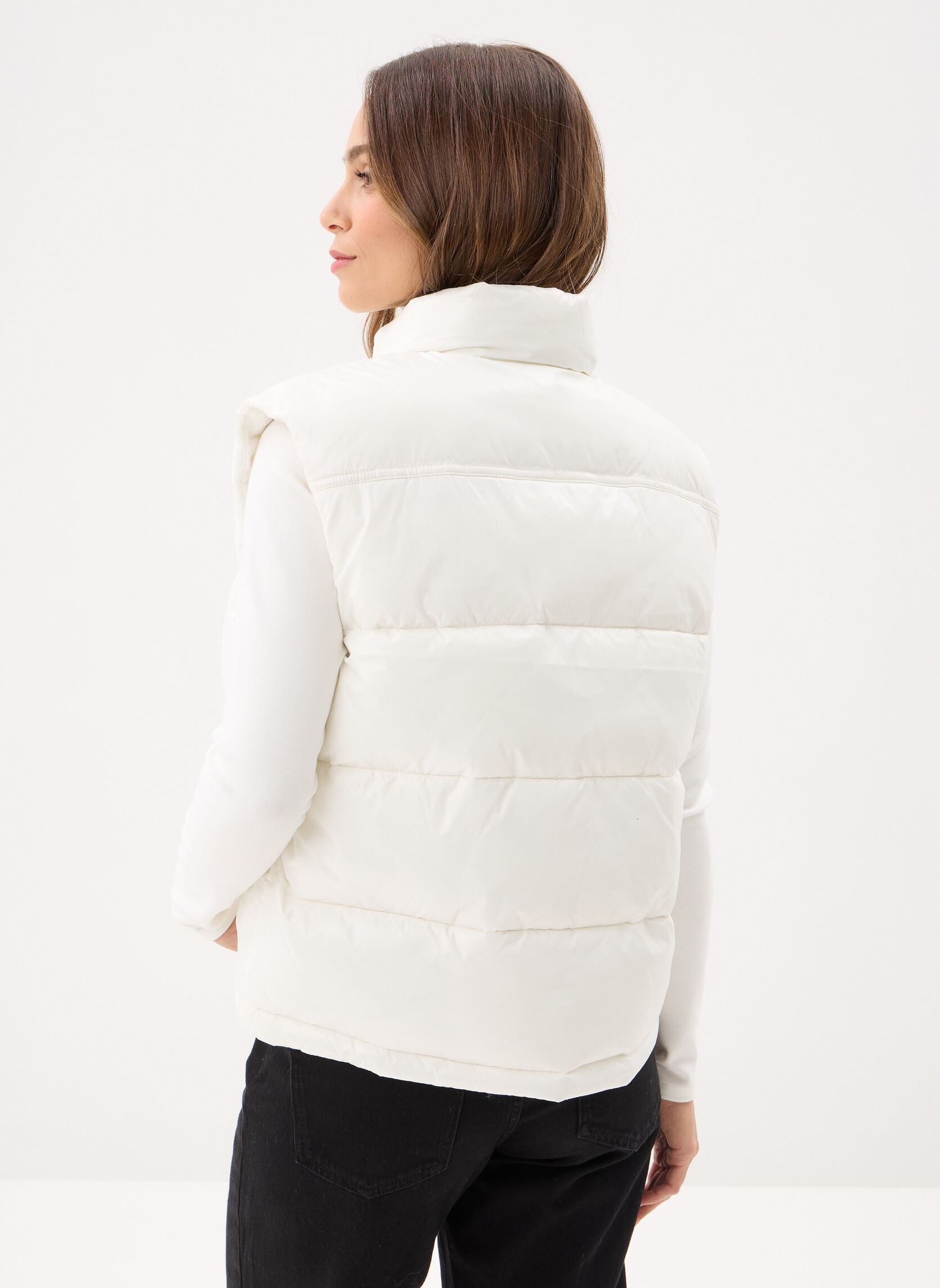 Gewatteerde jassen zonder mouwen Tjw Essential Puffer dames wit Tommy Jeans Gewatteerde jassen zonder mouwen Tjw Essential Puffer dames wit ANCIENT WHITE