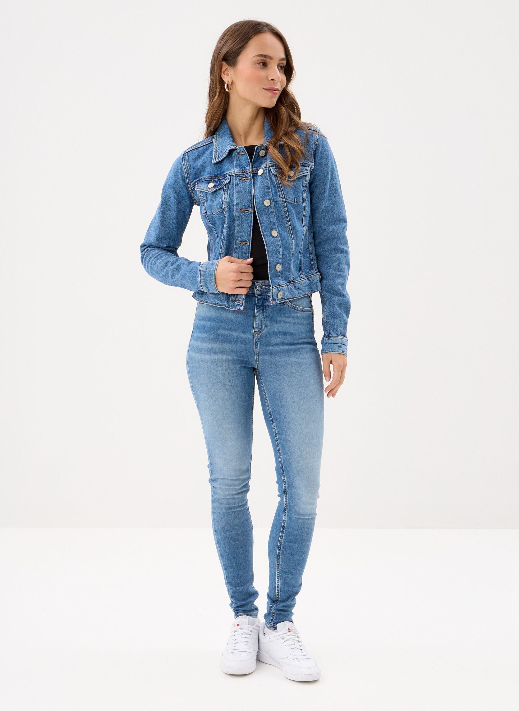 Jeansjacken Vivianne Skn Jacket damen blau Tommy Jeans Jeansjacken Vivianne Skn Jacket damen blau DENIM MEDIUM
