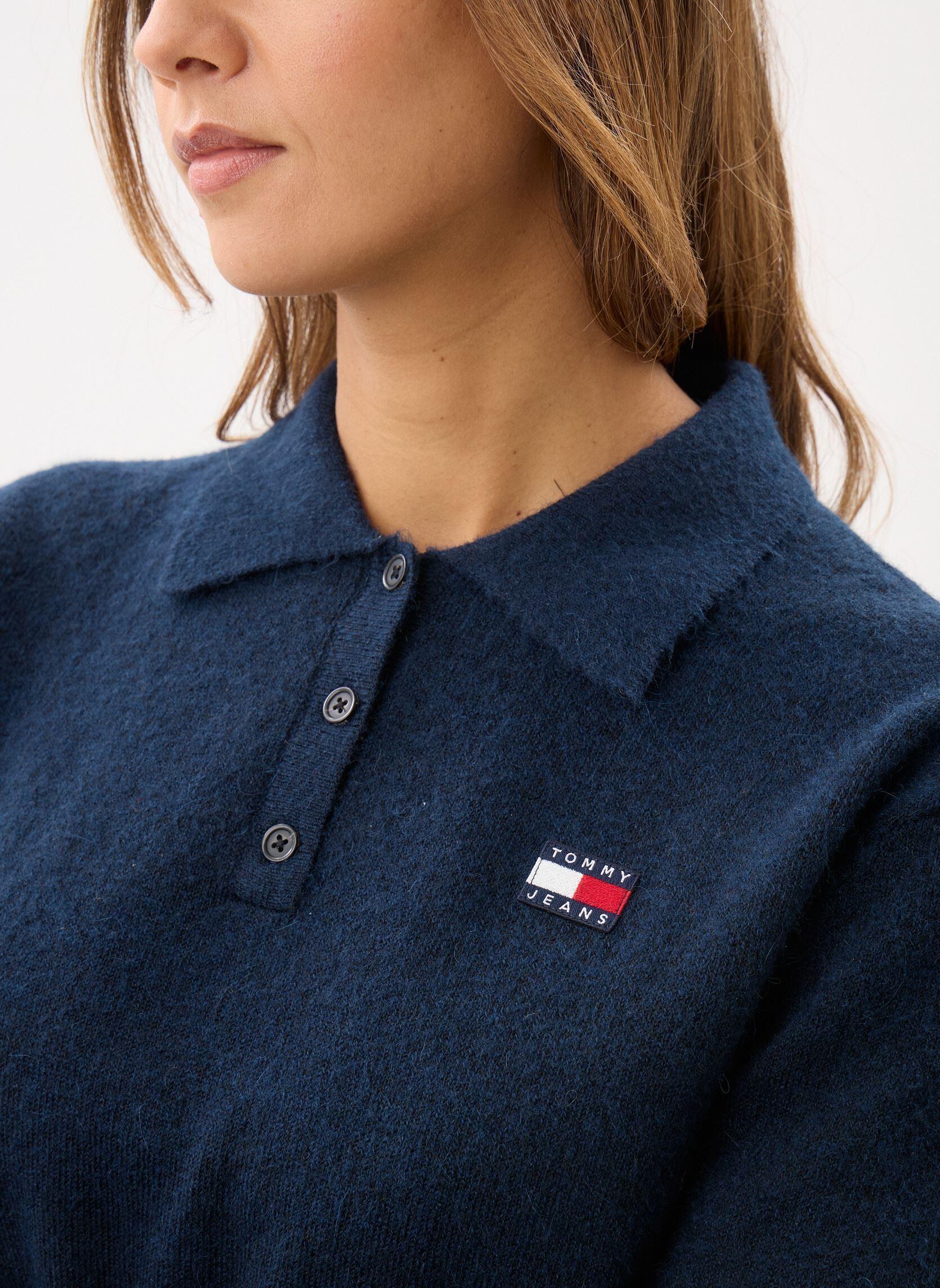 Pulls Tjw Fluffy Polo Swea femme bleu Tommy Jeans Pulls Tjw Fluffy Polo Swea femme bleu DARK NIGHT NAVY