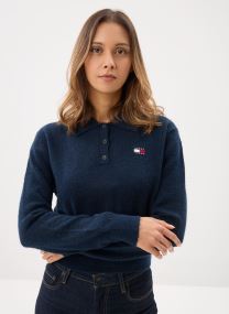 Pulls Tjw Fluffy Polo Swea femme bleu
