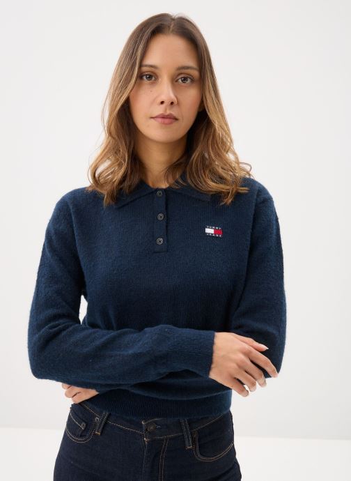 Tommy Jeans Pulls Tjw Fluffy Polo Swea femme bleu