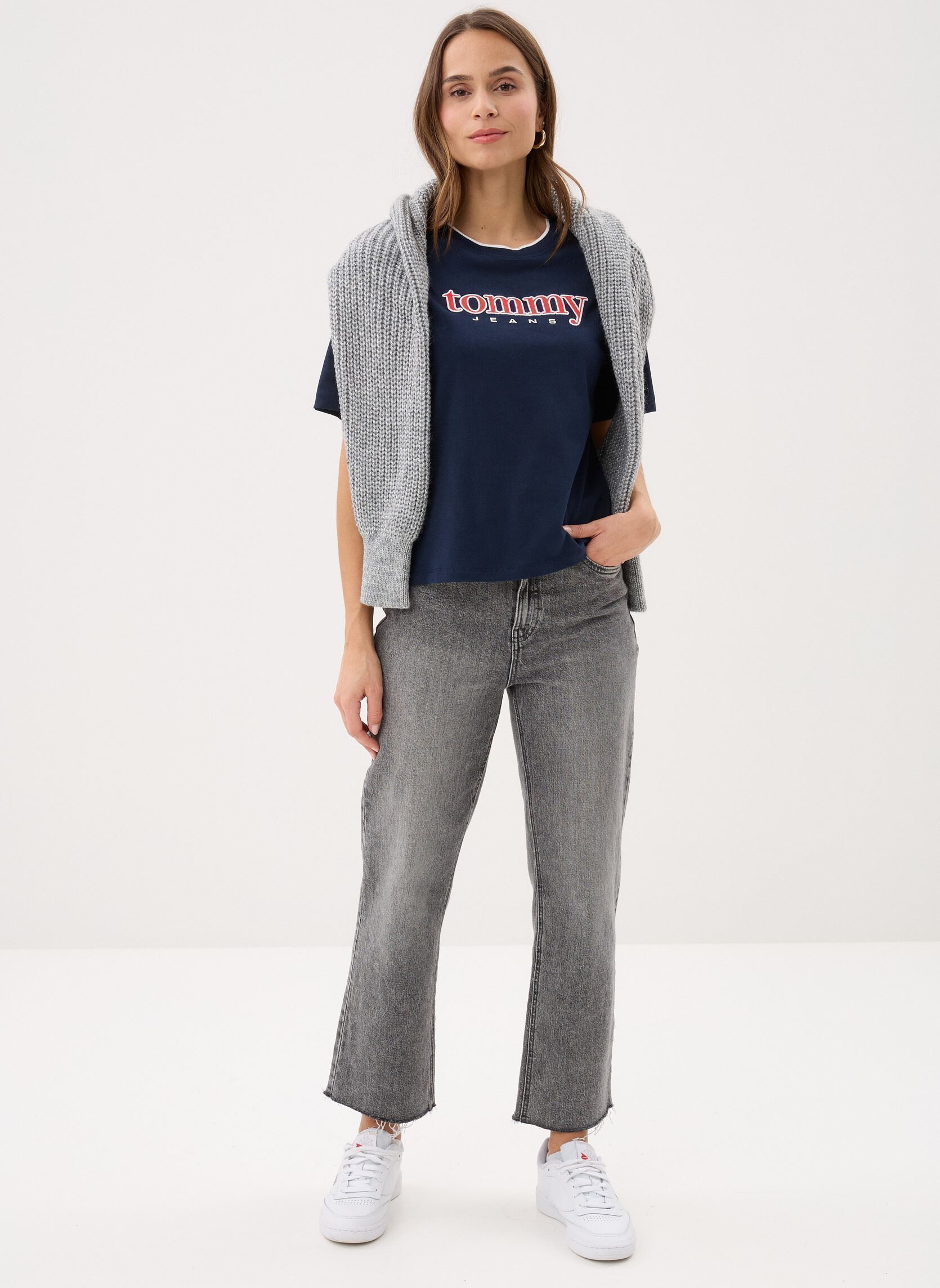 Kurzarm-T-Shirts Tjw Bxy Tommy Appliq damen blau Tommy Jeans Kurzarm-T-Shirts Tjw Bxy Tommy Appliq damen blau DARK NIGHT NAVY