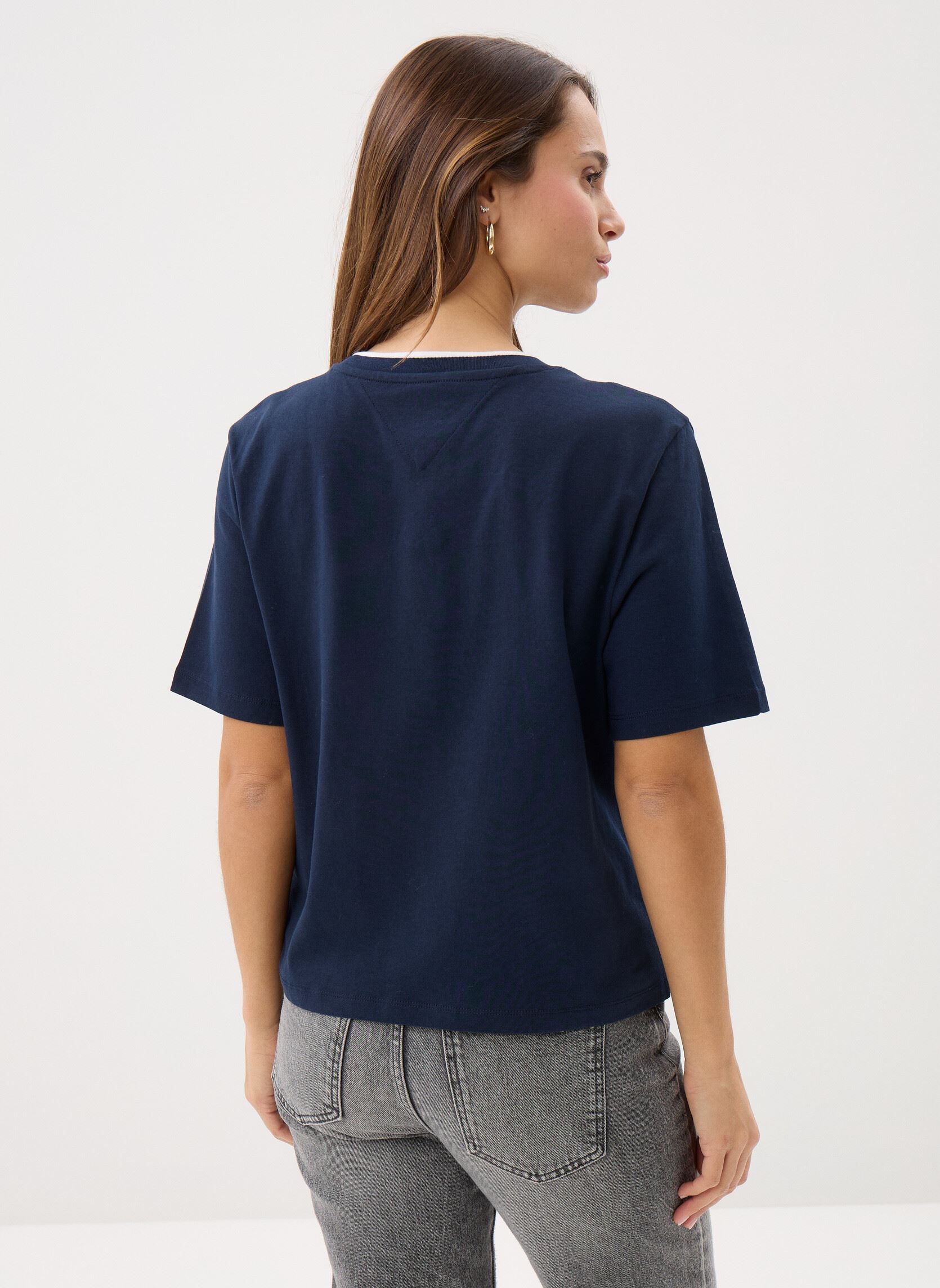 Kurzarm-T-Shirts Tjw Bxy Tommy Appliq damen blau Tommy Jeans Kurzarm-T-Shirts Tjw Bxy Tommy Appliq damen blau DARK NIGHT NAVY