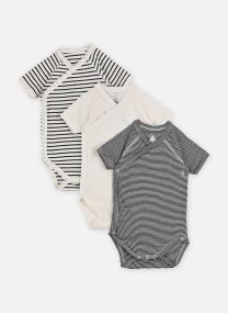 Bodies Lot de 3 bodies Croisés Manches Courtes blanc Petit Bateau Bodies Lot de 3 bodies Croisés Manches Courtes blanc VARIANTE 1