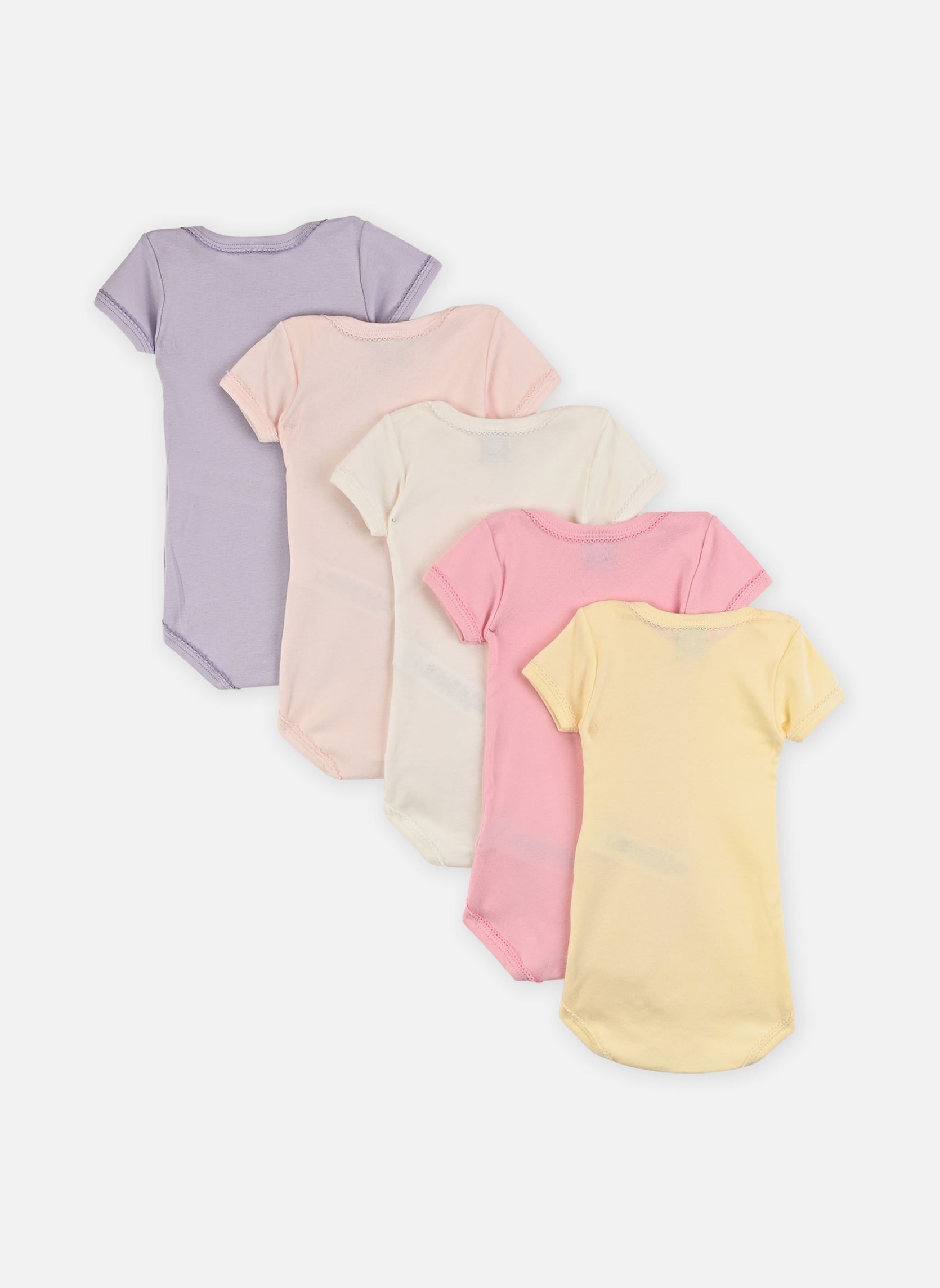 Rompertjes sets Lot de 5 bodies Manches Courtes Semaine meisjes meerkleurig Petit Bateau Rompertjes sets Lot de 5 bodies Manches Courtes Semaine meisjes meerkleurig VARIANTE 1