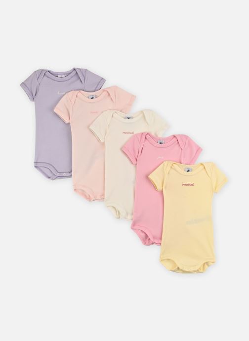 Petit Bateau Lots de bodies Lot de 5 bodies Manches Courtes Semaine fille multicolore