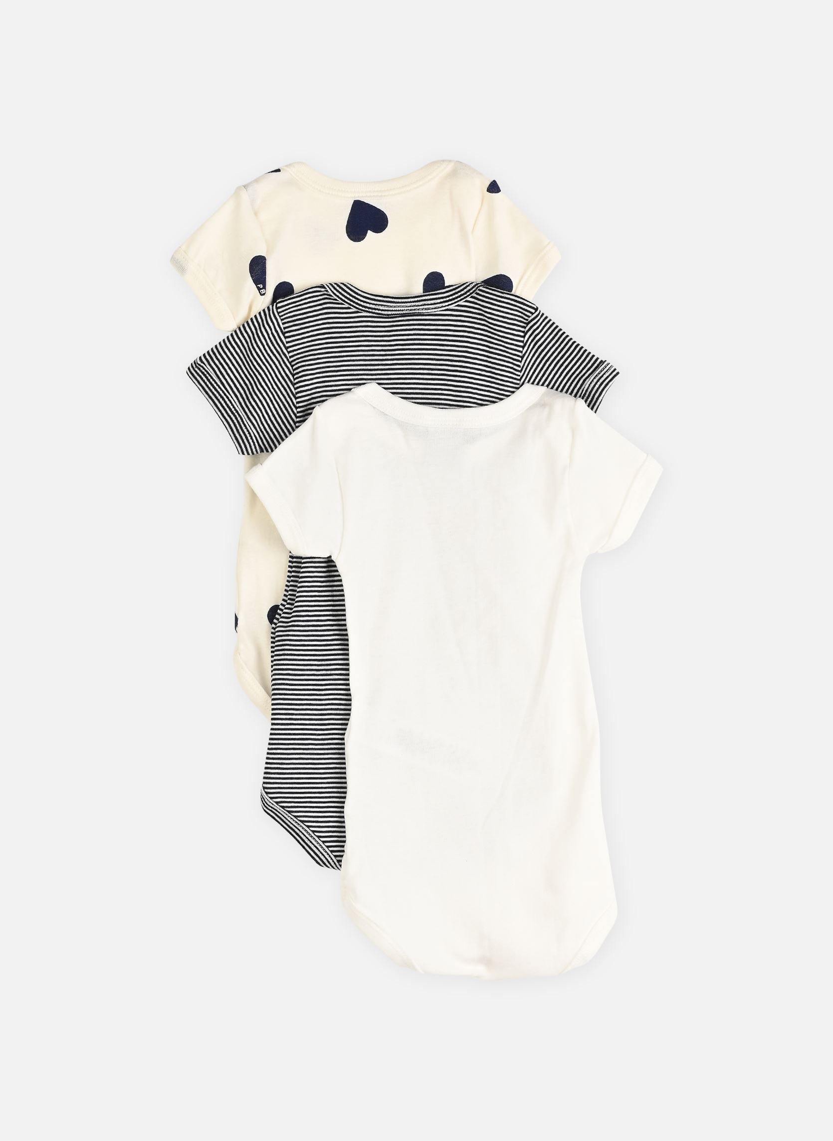 Kurzarm-T-Shirts Lot de 3 bodies Manches Courtes A0FQU mehrfarbig Petit Bateau Kurzarm-T-Shirts Lot de 3 bodies Manches Courtes A0FQU mehrfarbig VARIANTE 1