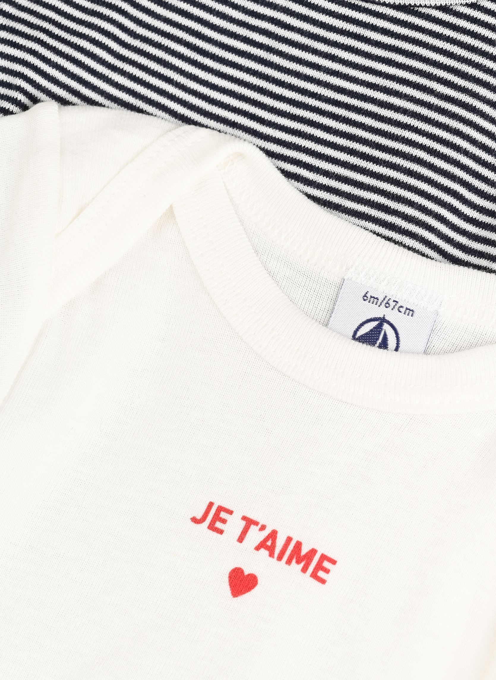 Kurzarm-T-Shirts Lot de 3 bodies Manches Courtes A0FQU mehrfarbig Petit Bateau Kurzarm-T-Shirts Lot de 3 bodies Manches Courtes A0FQU mehrfarbig VARIANTE 1