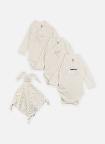Sets Coffret cadeau naissance en coton brodé weiß