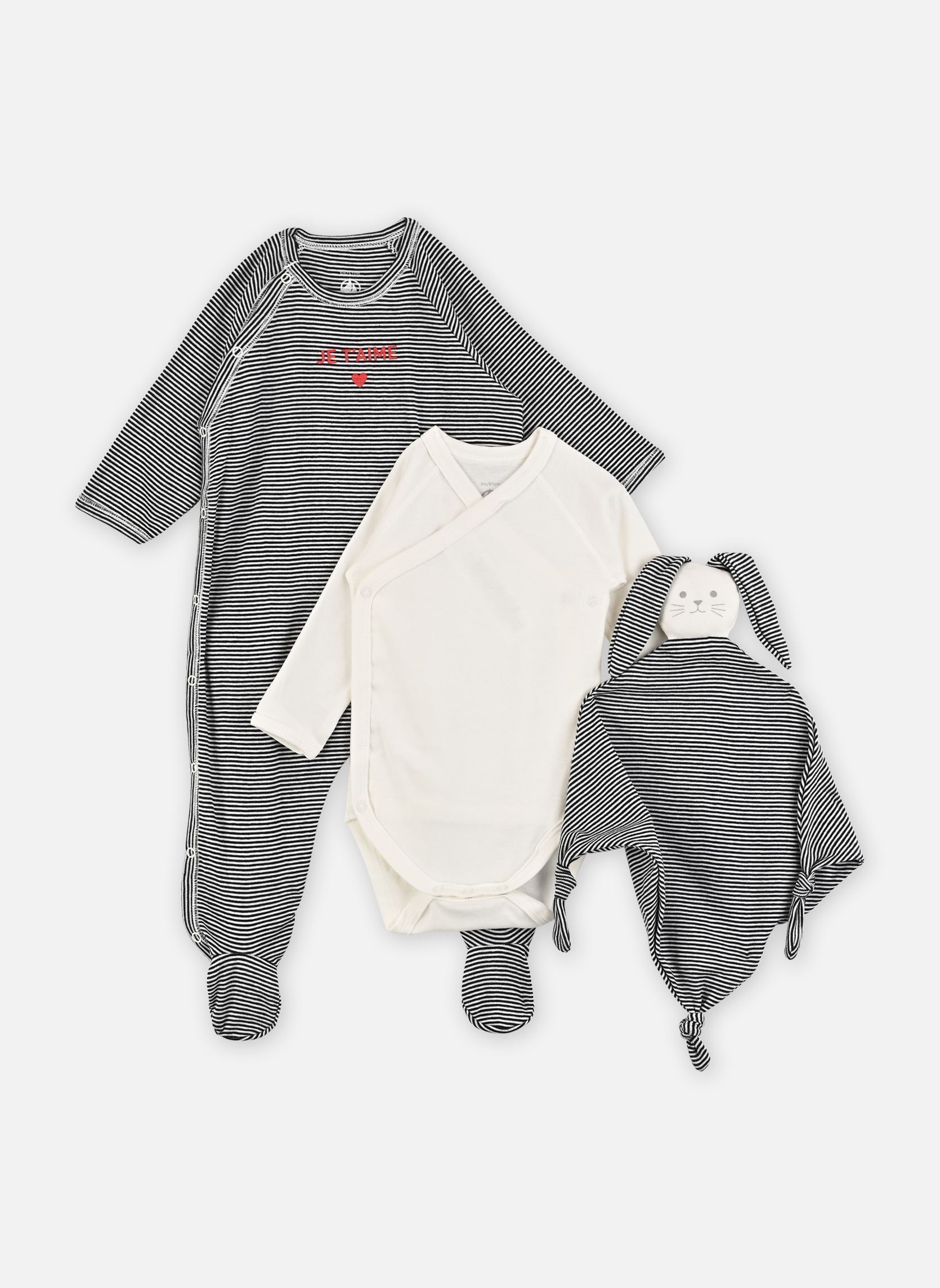 Vêtements Petit Bateau Coffret cadeau naissance en coton à rayures pour Enfant - vue 1