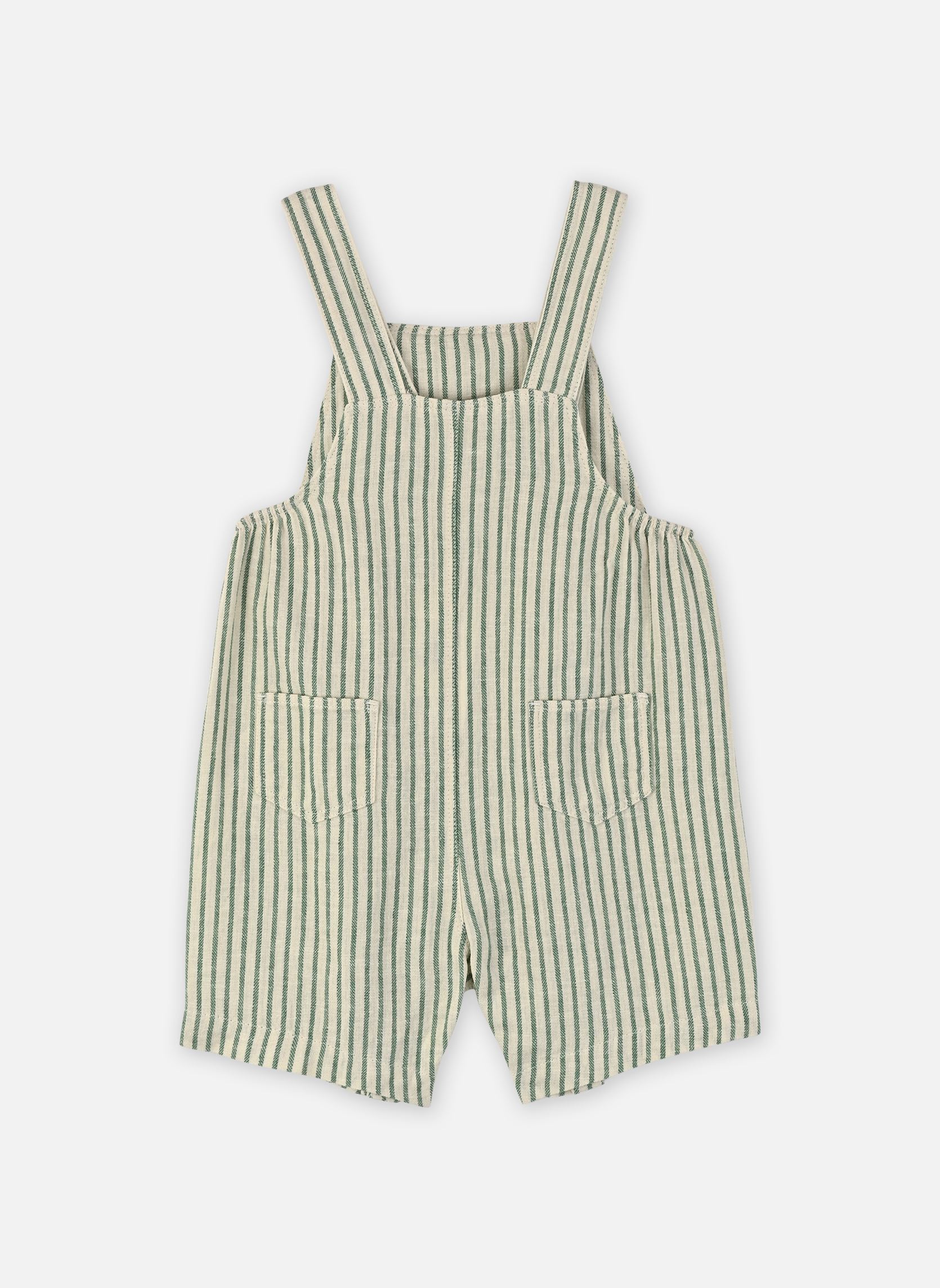 Salopettes Salopette courte Fauvette garçon blanc Petit Bateau Salopettes Salopette courte Fauvette garçon blanc MILK/GREENY