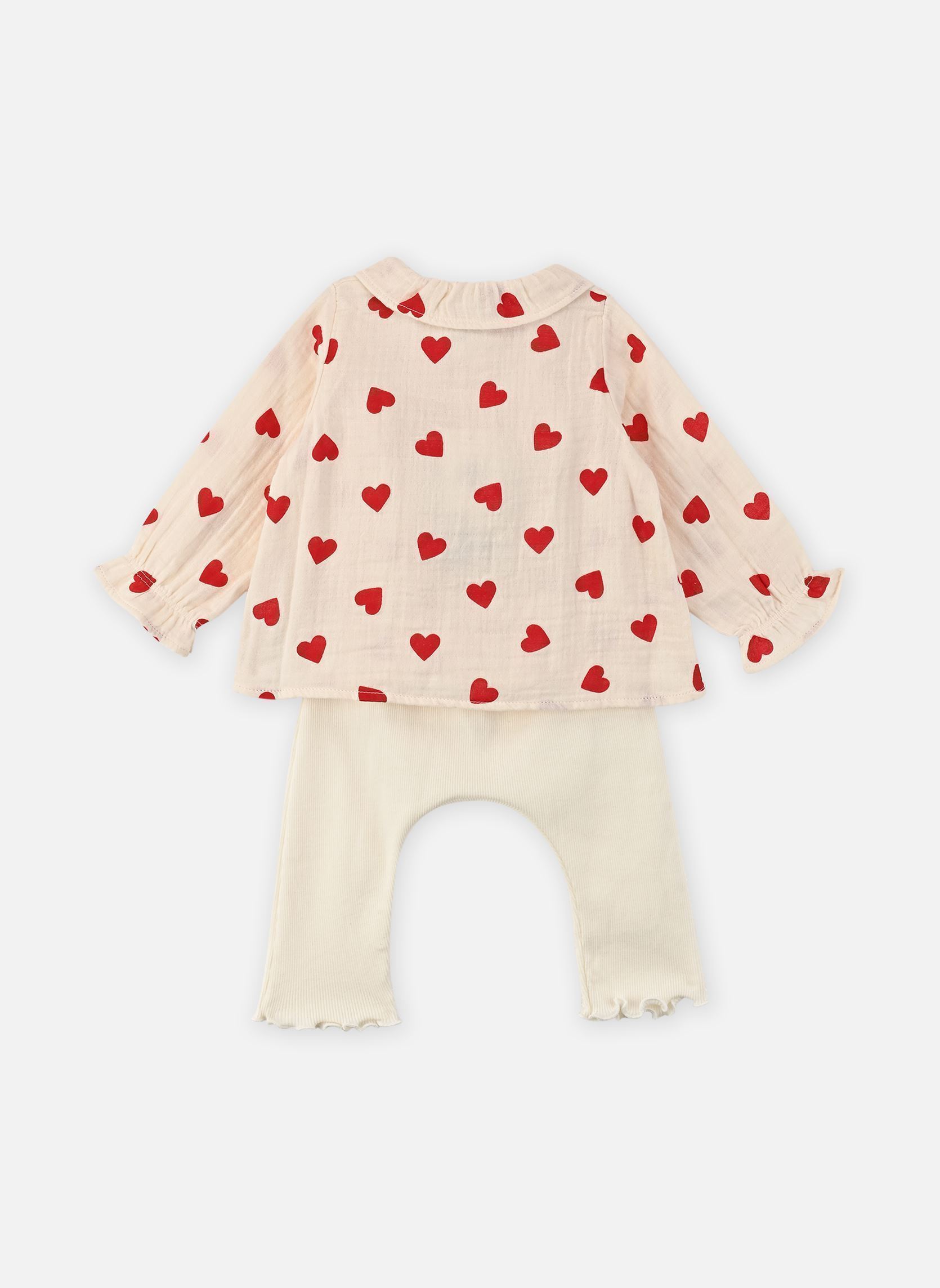 Ensembles Ensemble 2 Pièces Cœurs Rouges Blouse & fille multicolore Petit Bateau Ensembles Ensemble 2 Pièces Cœurs Rouges Blouse & fille multicolore VARIANTE 1