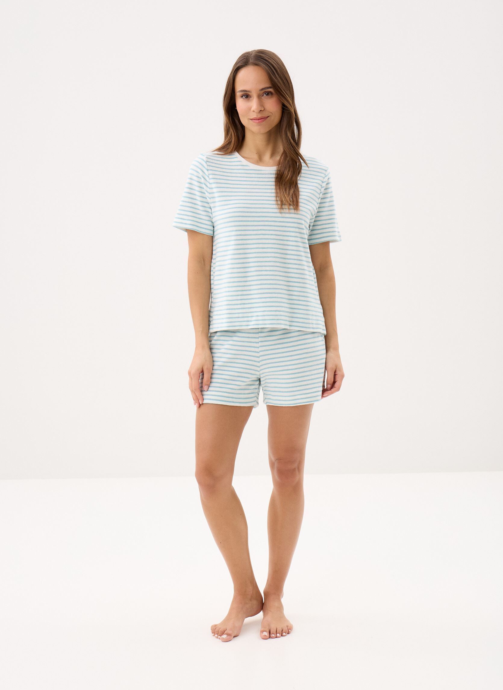 Kleidung Pyjacourt Futano damen weiß Petit Bateau Kleidung Pyjacourt Futano damen weiß Marshmallow/Mimi