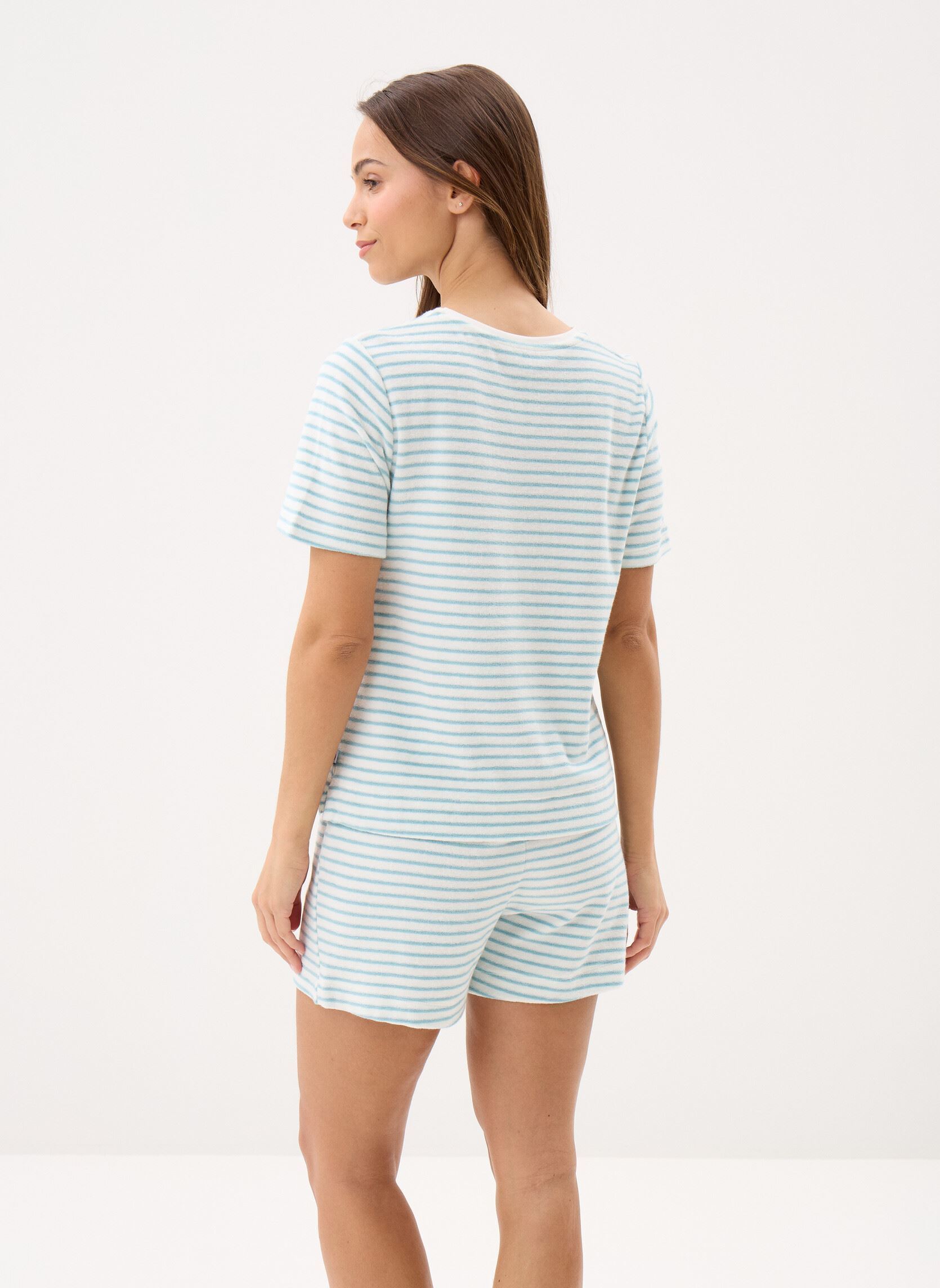 Kleidung Pyjacourt Futano damen weiß Petit Bateau Kleidung Pyjacourt Futano damen weiß Marshmallow/Mimi
