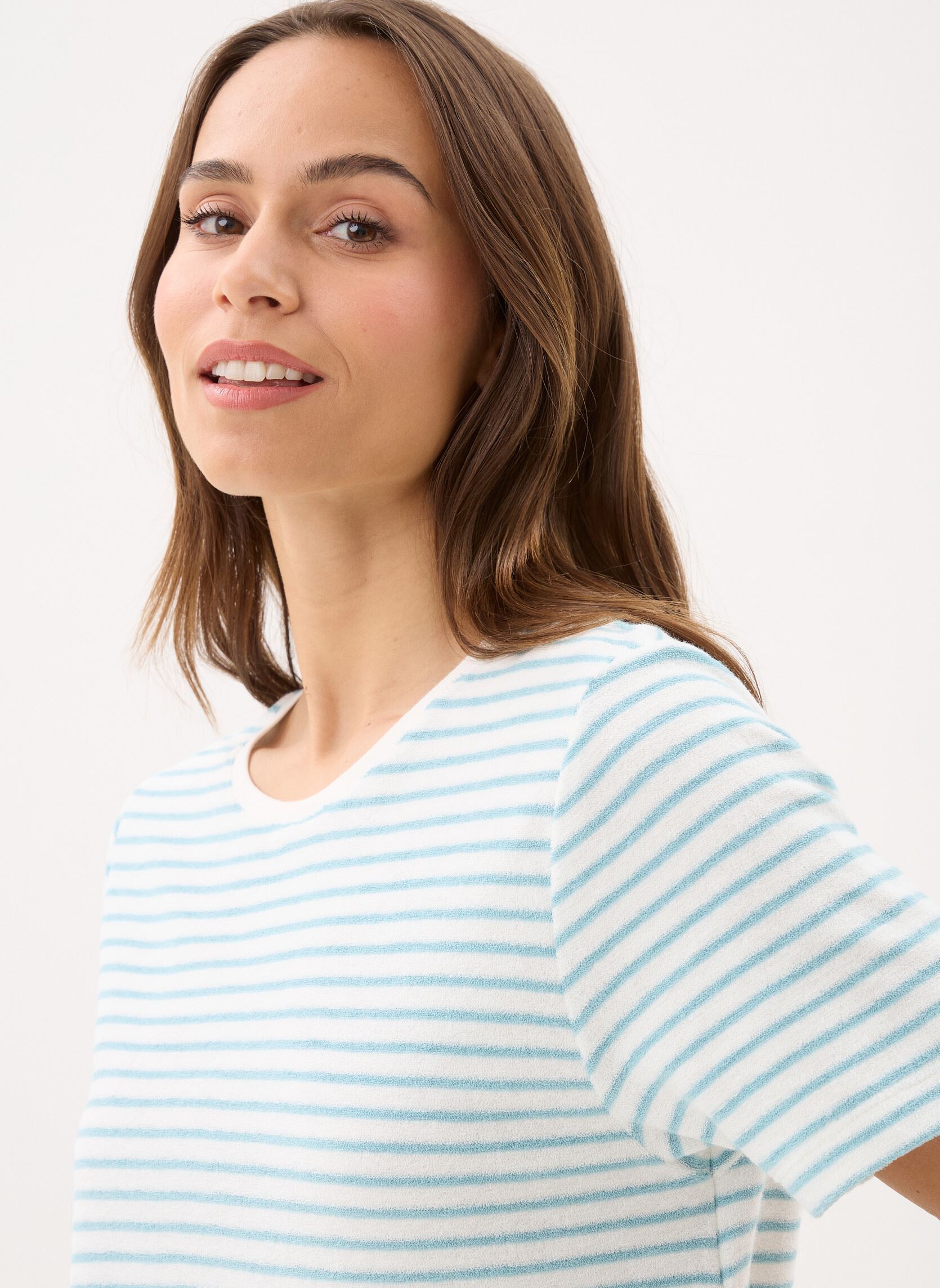 Kleidung Pyjacourt Futano damen weiß Petit Bateau Kleidung Pyjacourt Futano damen weiß Marshmallow/Mimi