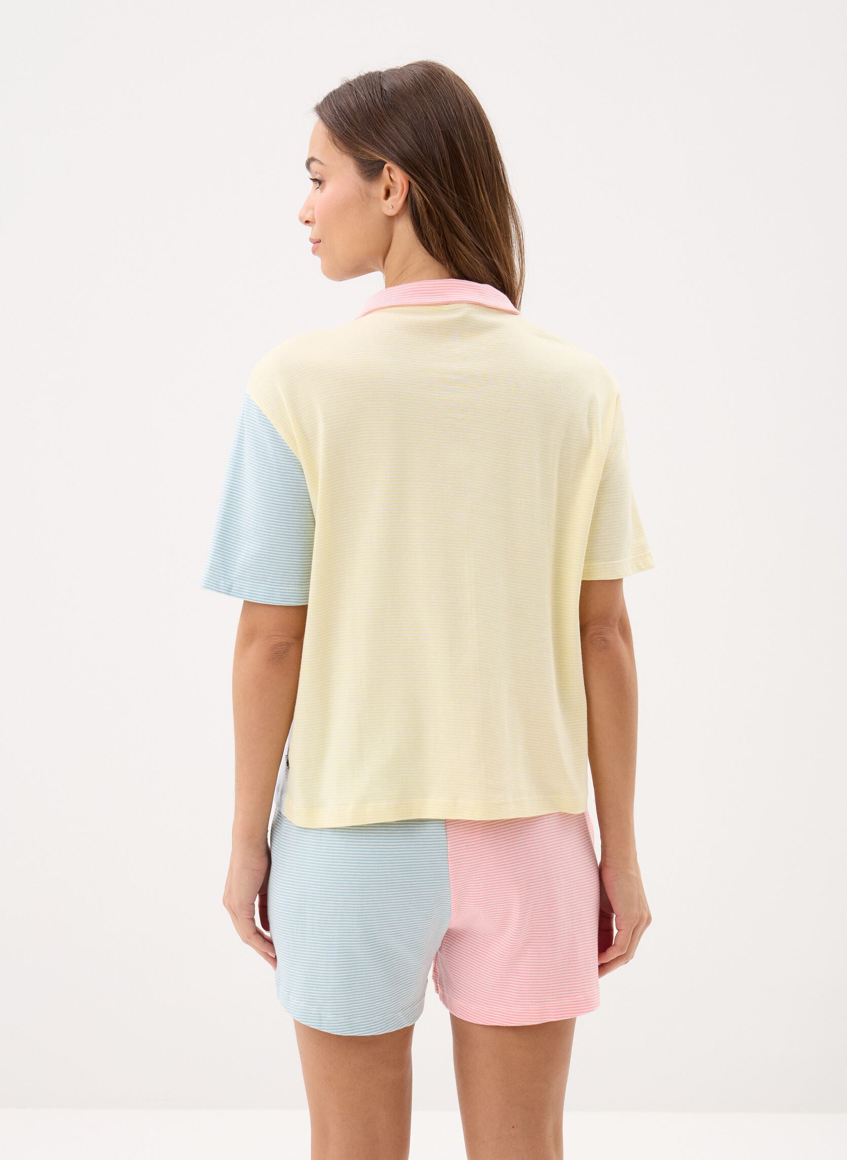 Kleidung Pyjacourt Futeo damen weiß Petit Bateau Kleidung Pyjacourt Futeo damen weiß MARSHMALLOW/MULTICO