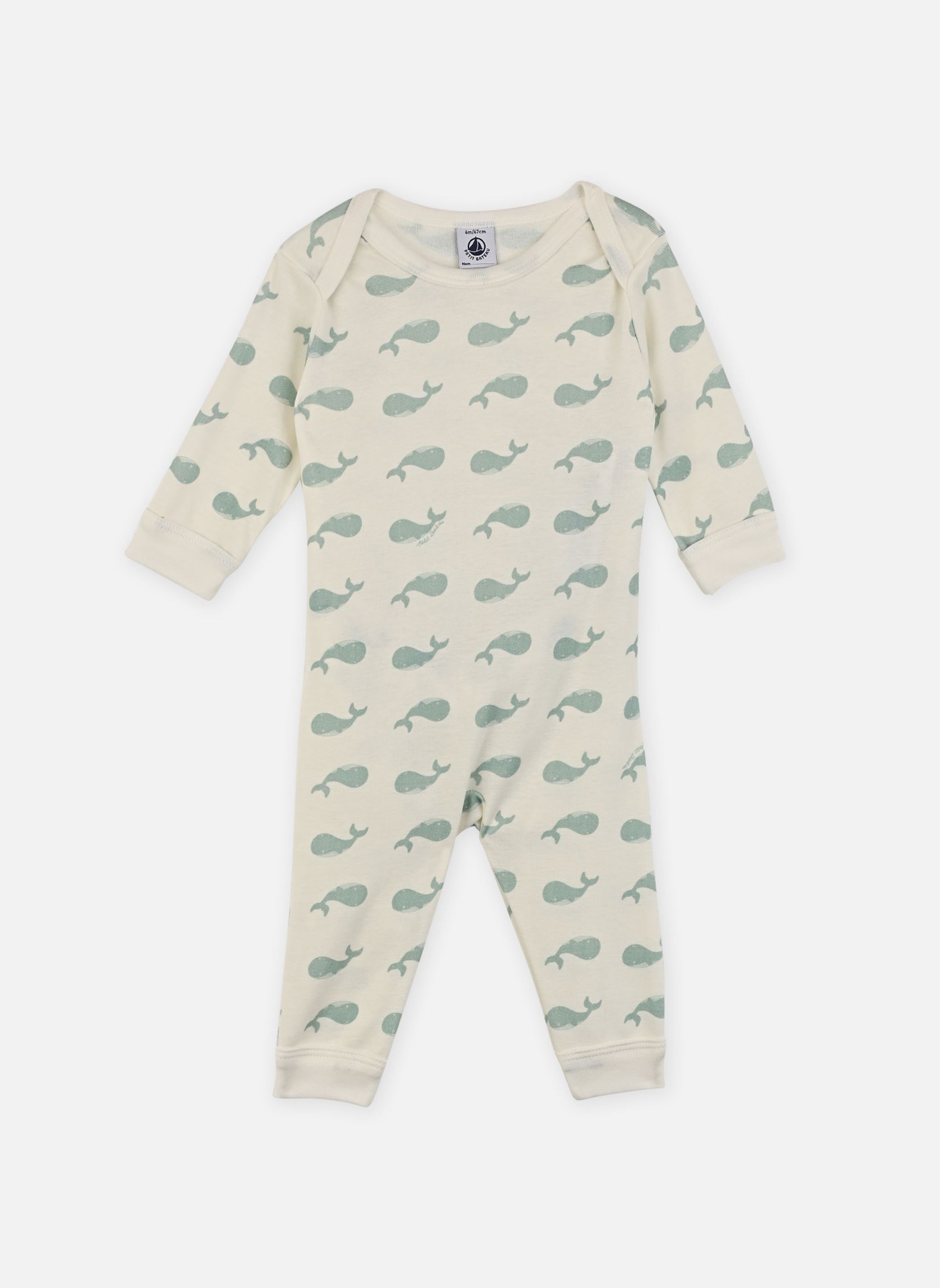 Vêtements Petit Bateau Pyjama Sans Pieds Baleine en Coton pour Enfant - vue 1