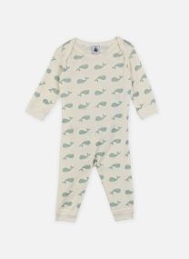 Pyjama's en jumpsuits Pyjama Sans Pieds Baleine en Coton wit