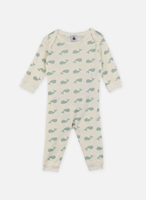 Petit Bateau Schlafanzüge und Onesies Pyjama Sans Pieds Baleine en Coton weiß