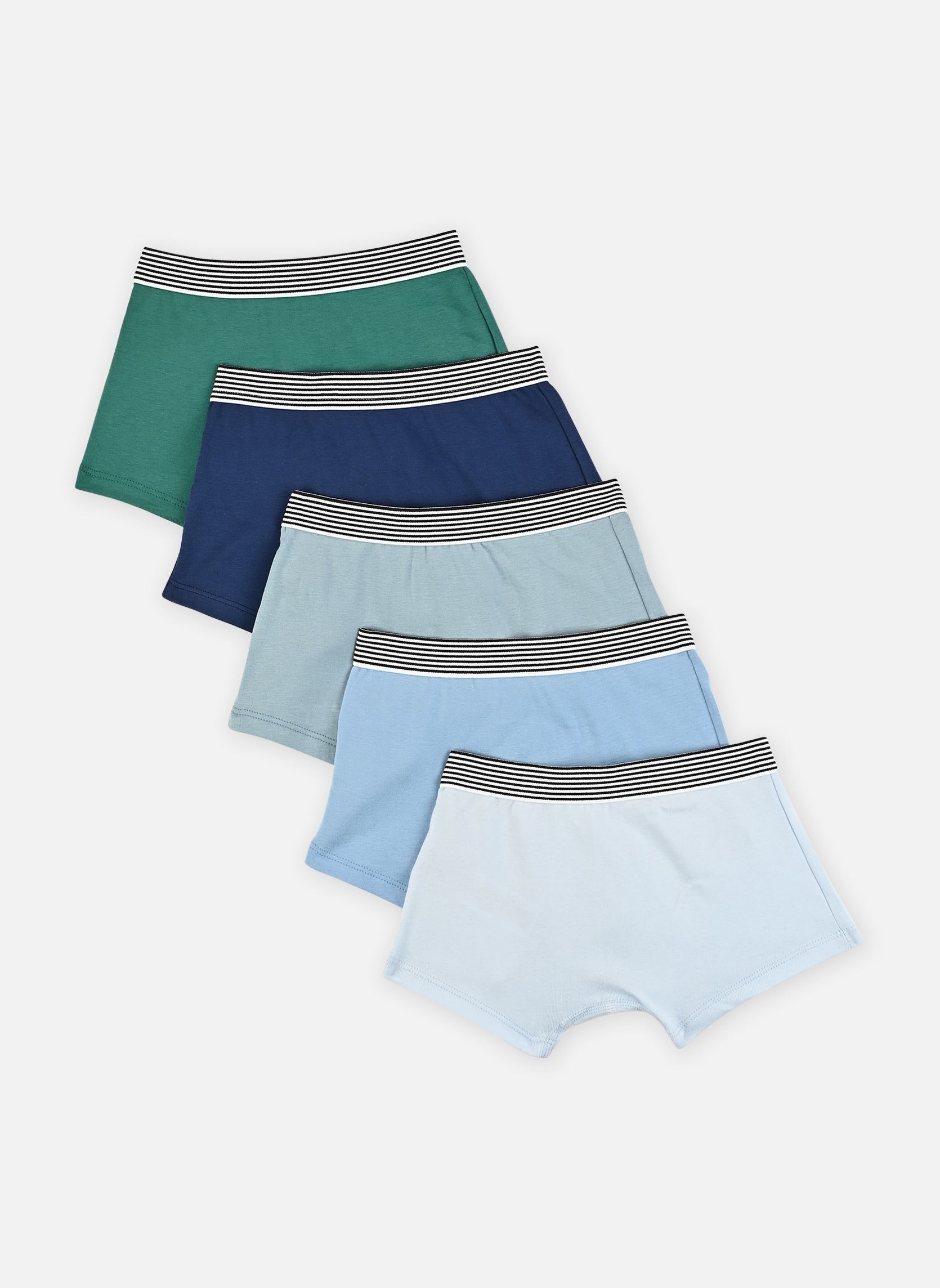 Ondergoedsets Lot de 5 Boxers Unis A0FIN jongens meerkleurig Petit Bateau Ondergoedsets Lot de 5 Boxers Unis A0FIN jongens meerkleurig VARIANTE 1