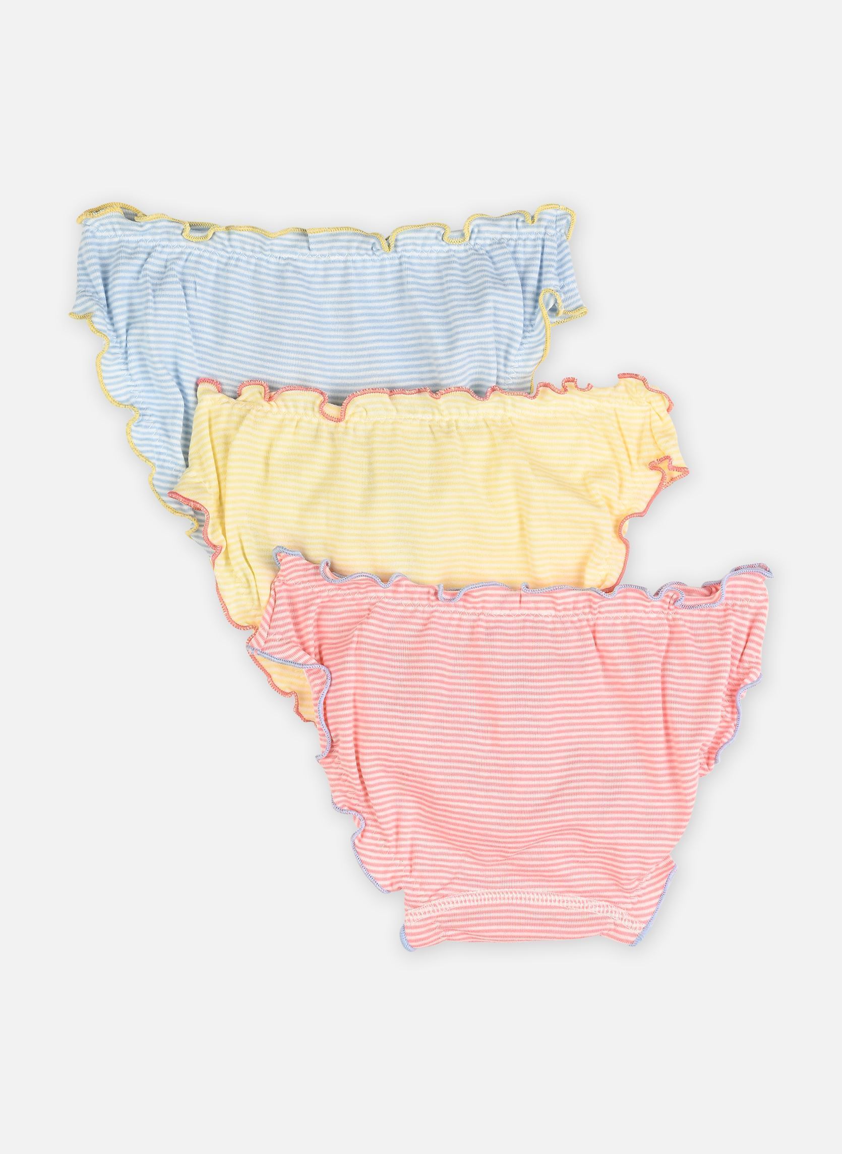 Set di biancheria intima Lot de 3 Culottes Froncées POP bambina multicolore Petit Bateau Set di biancheria intima Lot de 3 Culottes Froncées POP bambina multicolore VARIANTE 1