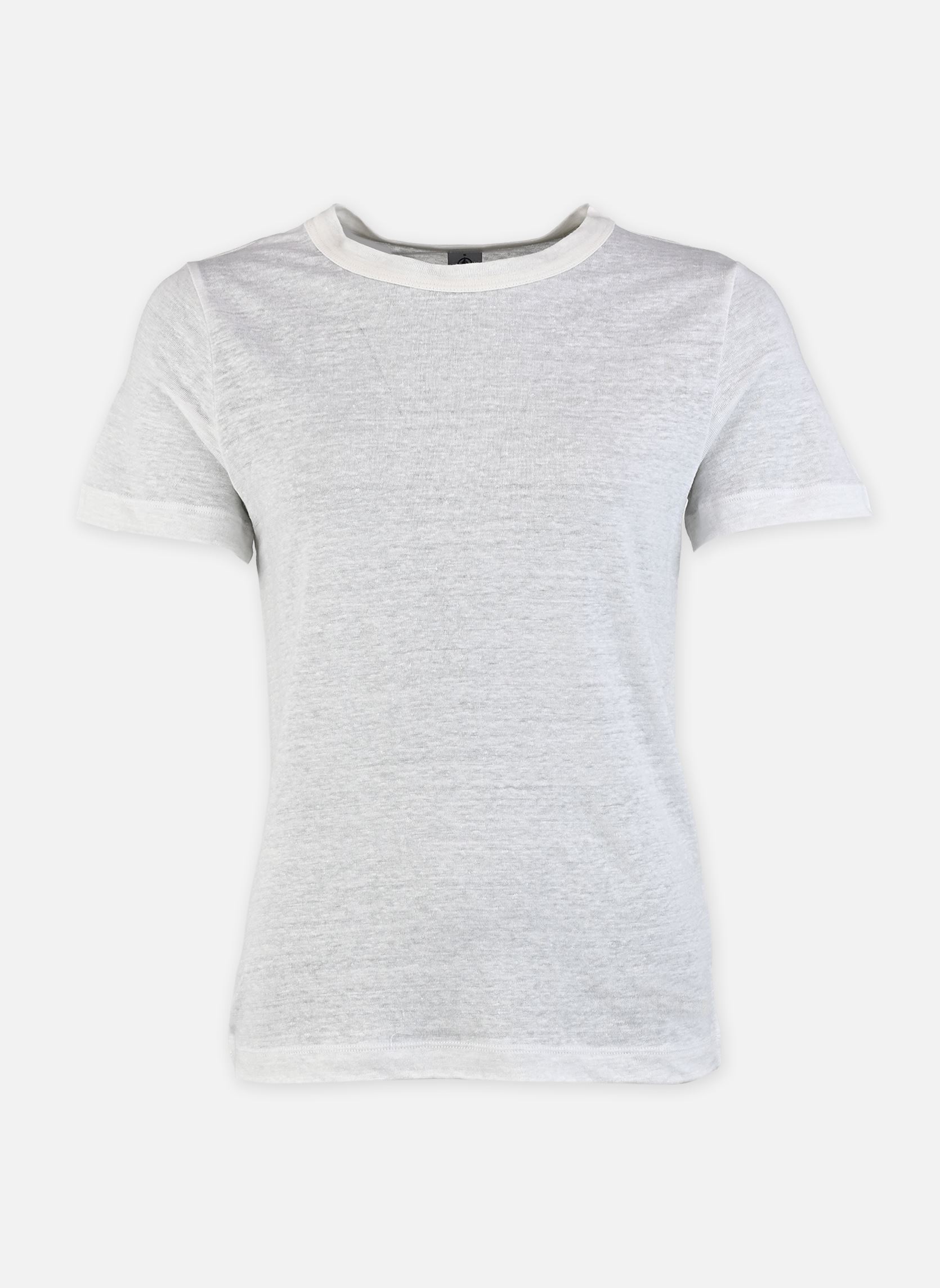 Vêtements Petit Bateau T shirt manches courtes col rond en lin pour Femme - vue 1
