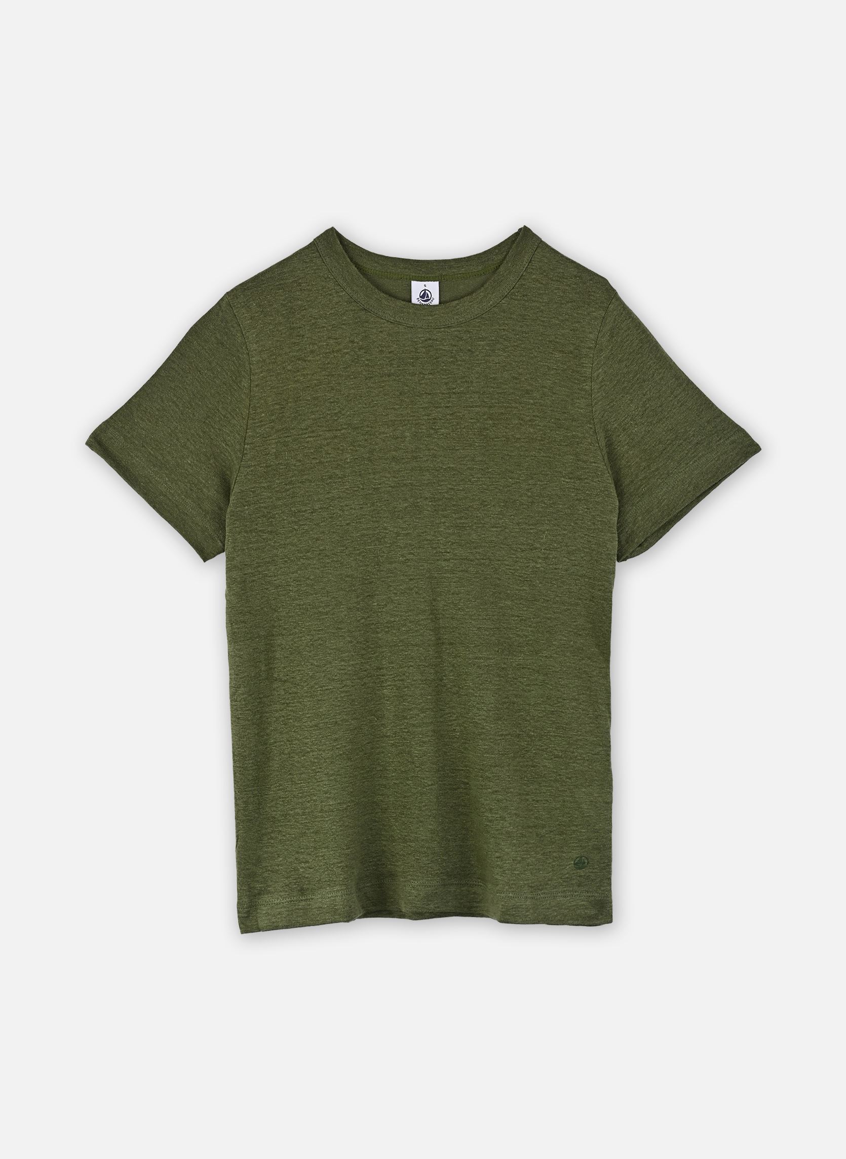 Vêtements Petit Bateau T shirt manches courtes col rond en lin pour - vue 1