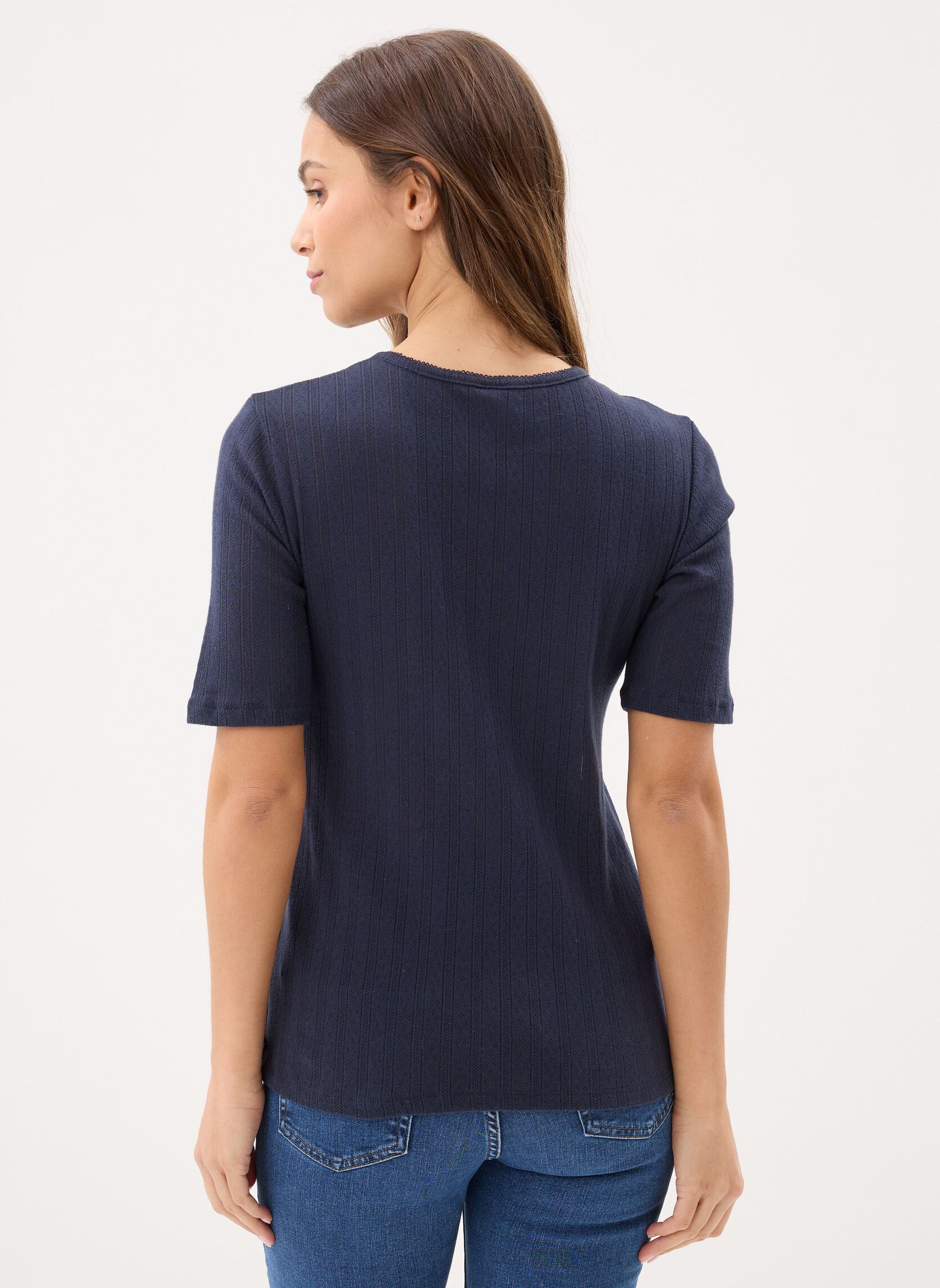 Kurzarm-T-Shirts Tee-shirt en coton manches courtes uni damen blau Petit Bateau Kurzarm-T-Shirts Tee-shirt en coton manches courtes uni damen blau SMOKING