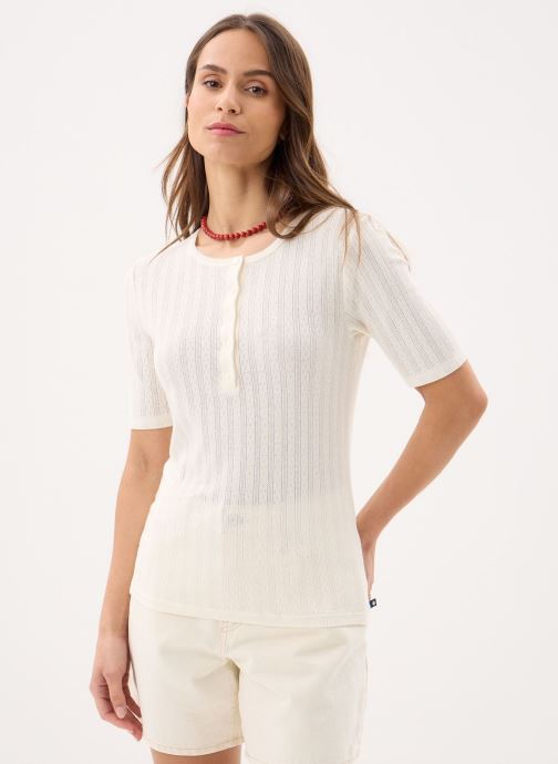 Petit Bateau Kurzarm-T-Shirts Tee-shirt en coton manches courtes uni damen weiß