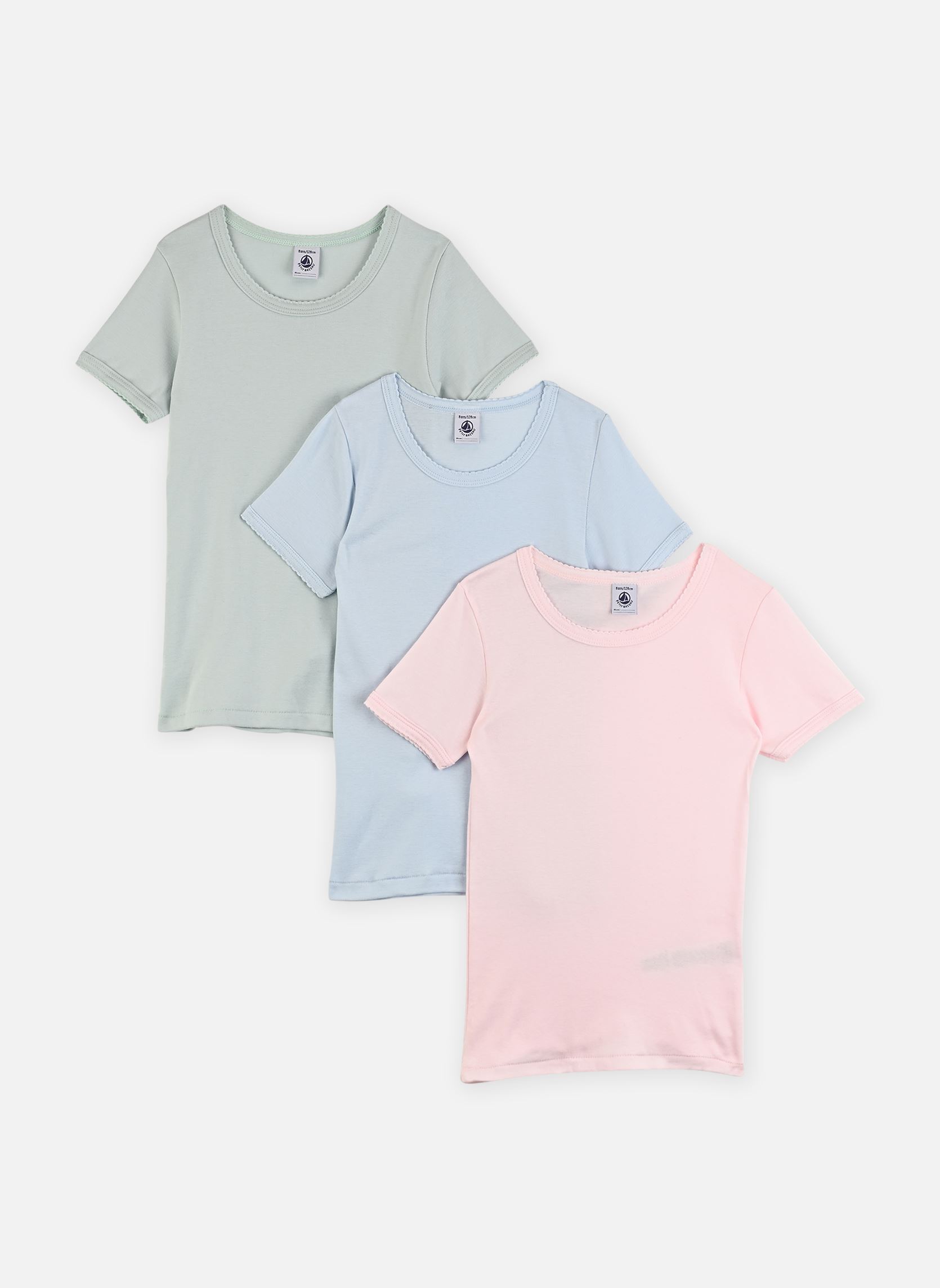 T shirt enfant Petit Bateau 3 TEE SHIRTS MC - vue 2