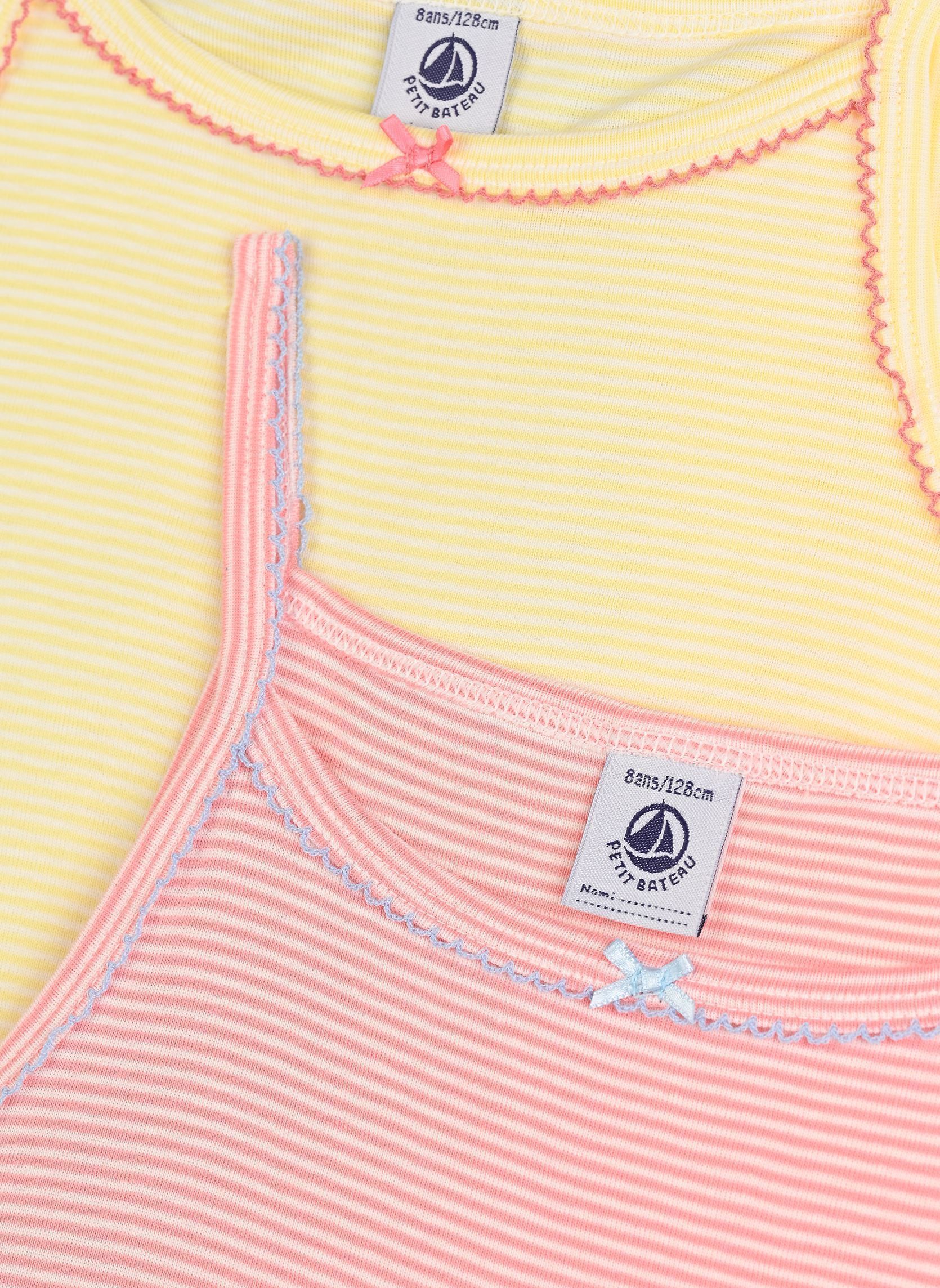 Débardeurs Lot de 3 Chemises à Bretelles POP fille multicolore Petit Bateau Débardeurs Lot de 3 Chemises à Bretelles POP fille multicolore VARIANTE 1