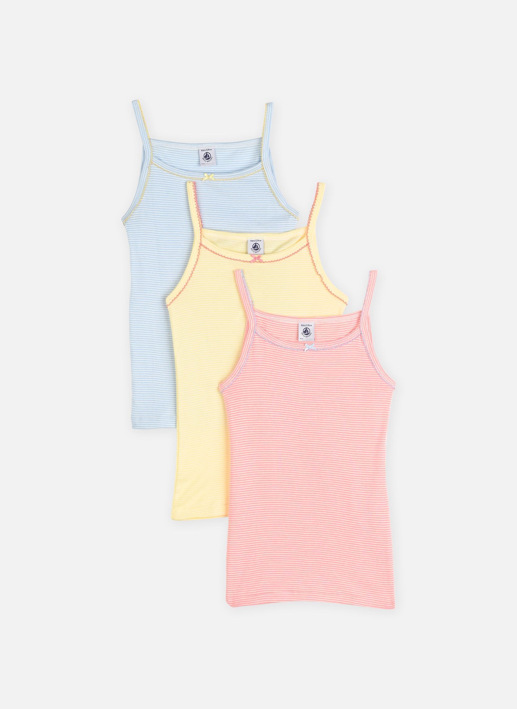 Vêtements Petit Bateau Lot de 3 Chemises à Bretelles POP pour Enfant