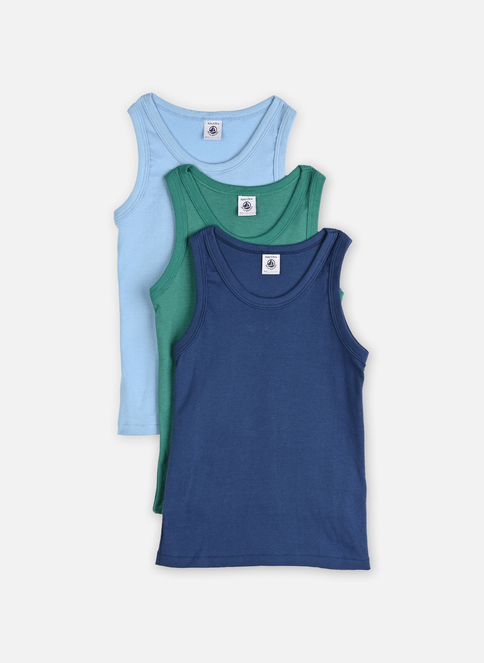 Vêtements Petit Bateau Lot de 3 Débardeurs Unis pour Enfant - vue 1