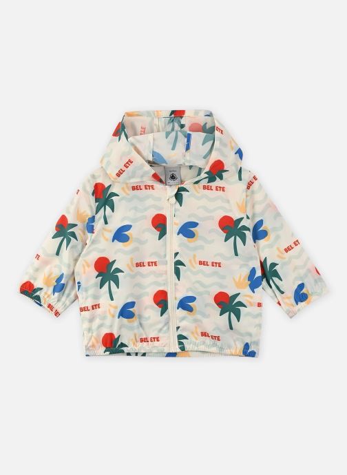 Petit Bateau Wasserdichte Windbreaker / Wasserdichte Windjacken Coupe-vent ultra-léger bébé jungen weiß