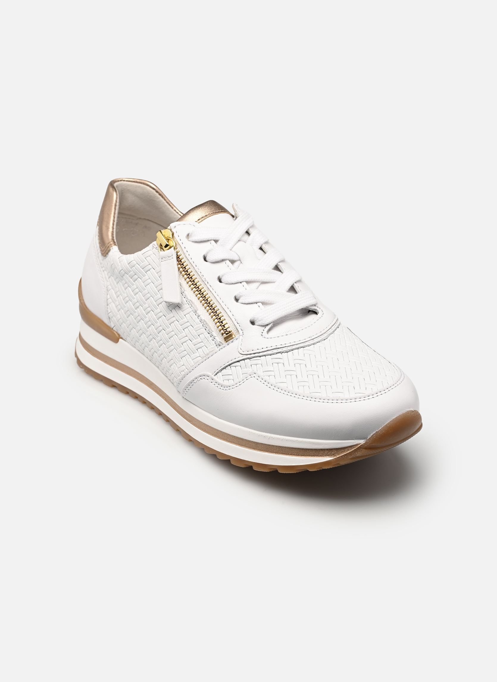Baskets compensées 86.528 femme blanc Gabor Baskets compensées 86.528 femme blanc WEISS/PLATINO